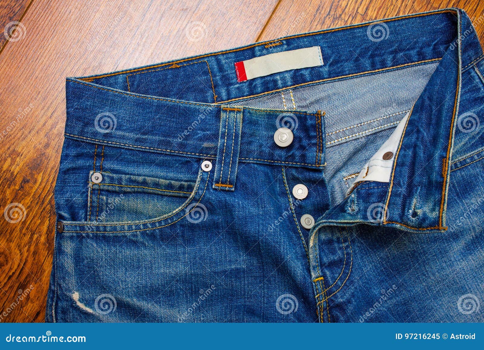 Unbuttoned jeans stock image. Image of indigo, isolated - 97216245