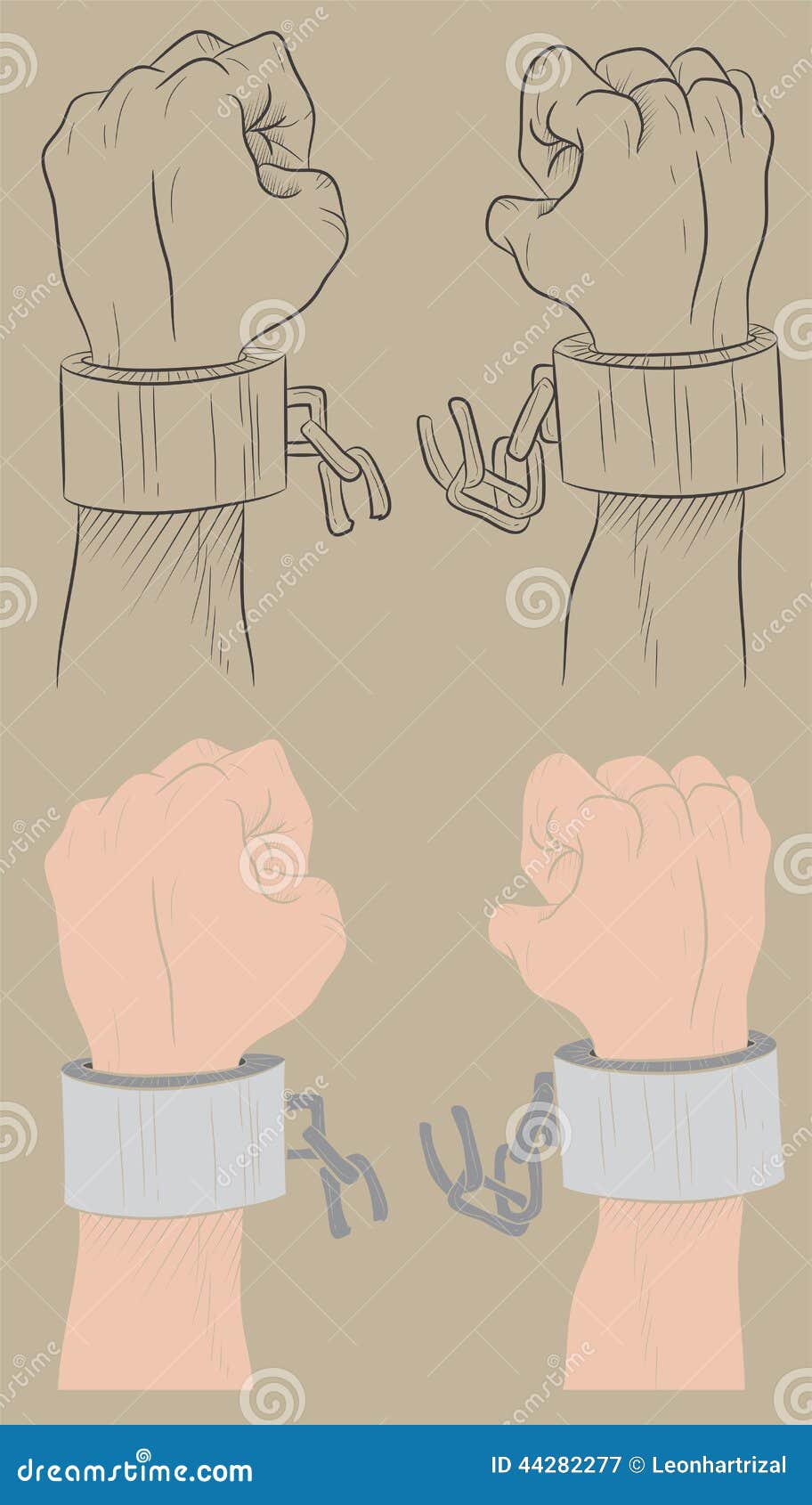 Unchained stock vector. Illustration of freedom, break 44282277