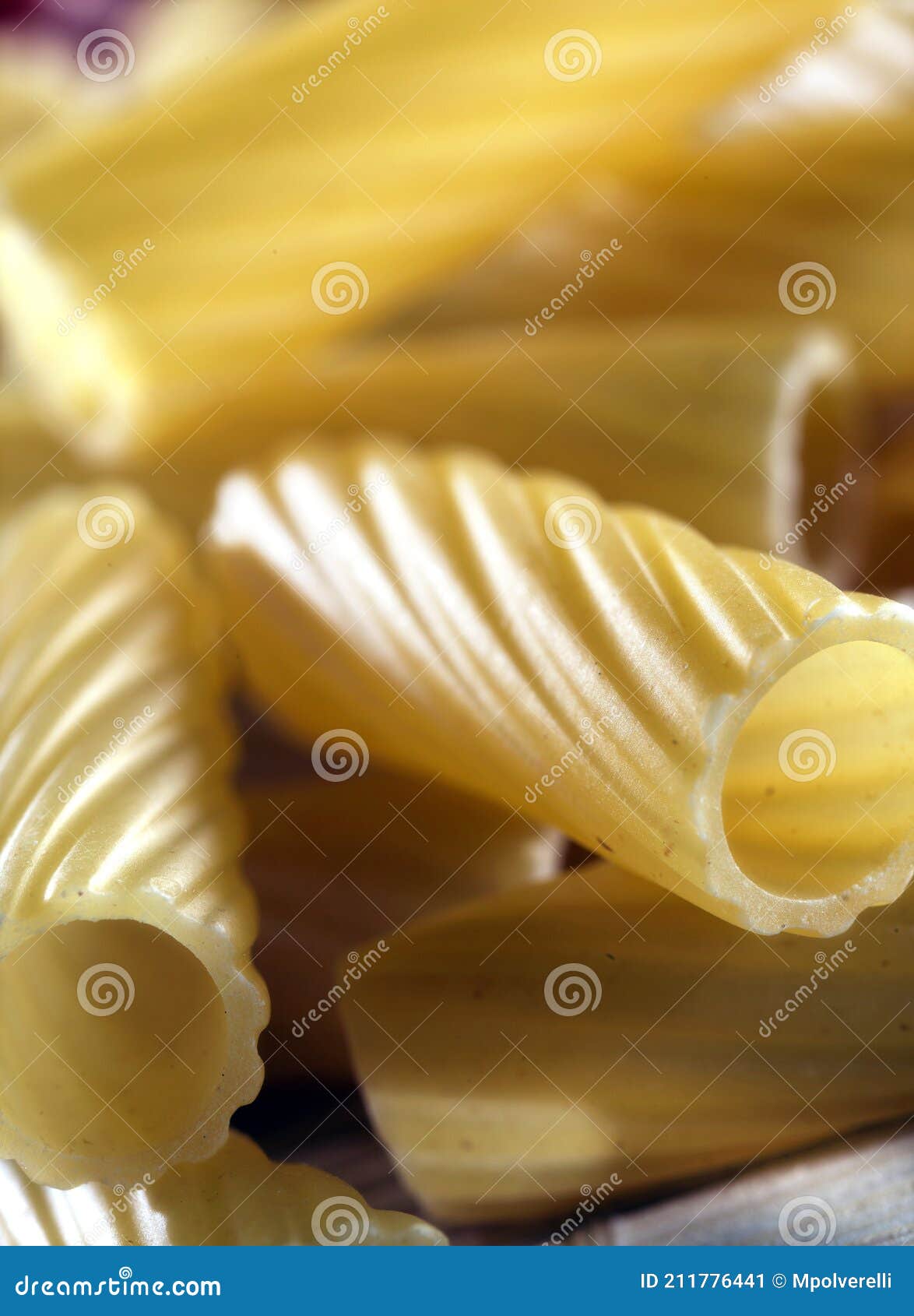 unckoked pasta on white background