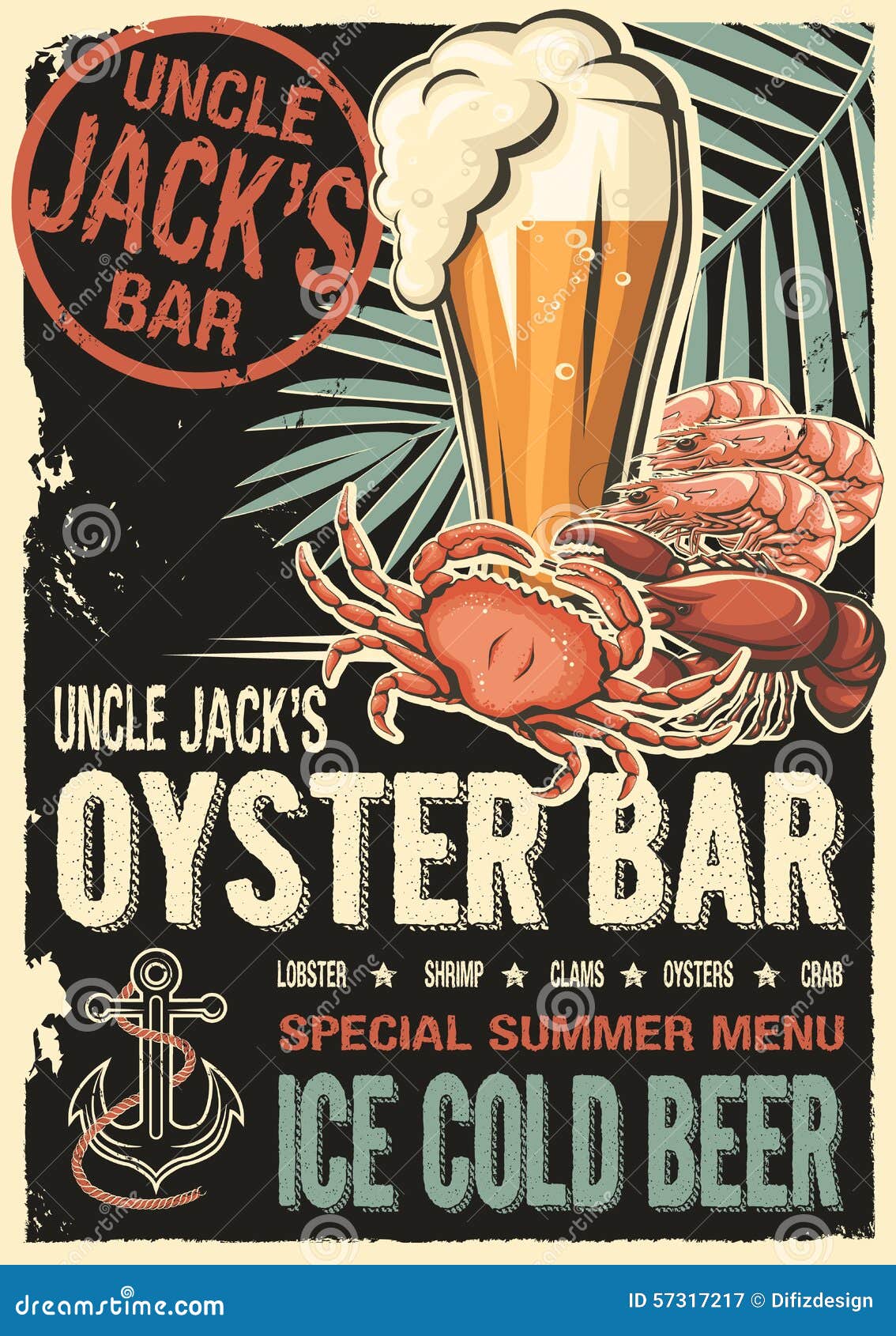 uncle jacks raw fish bar poster.