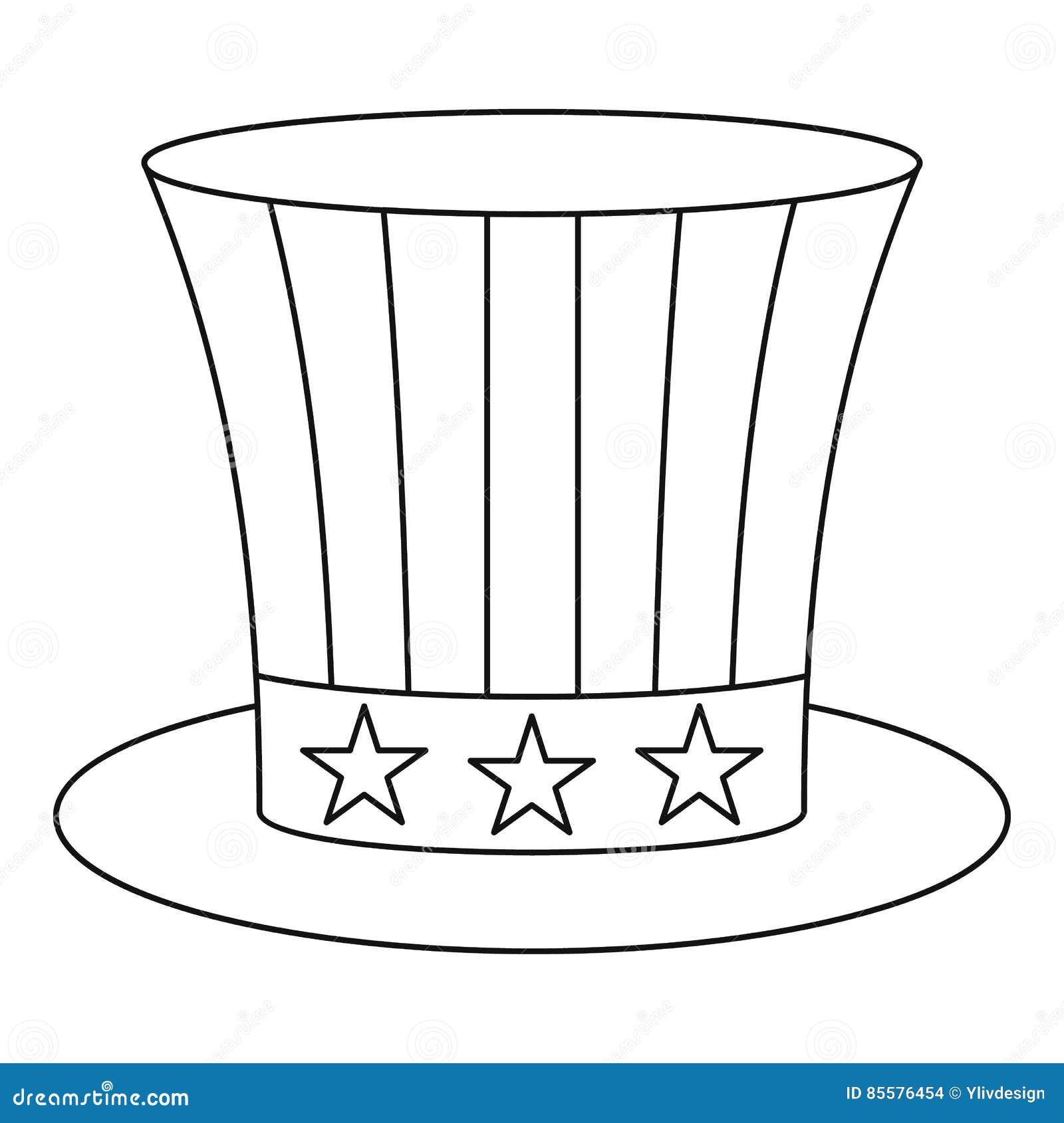 uncle-sam-hat-icon-outline-style-stock-vector-illustration-of-independence-fourth-85576454