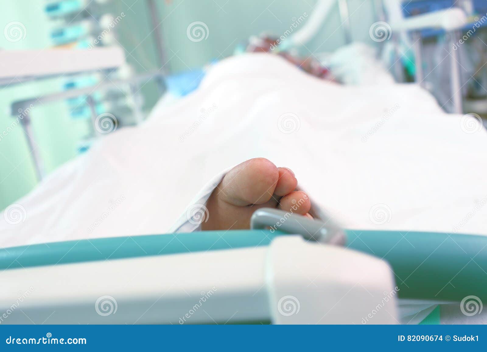 Unconscious Patient in Hospital Bed Stock Photo Image of medicine