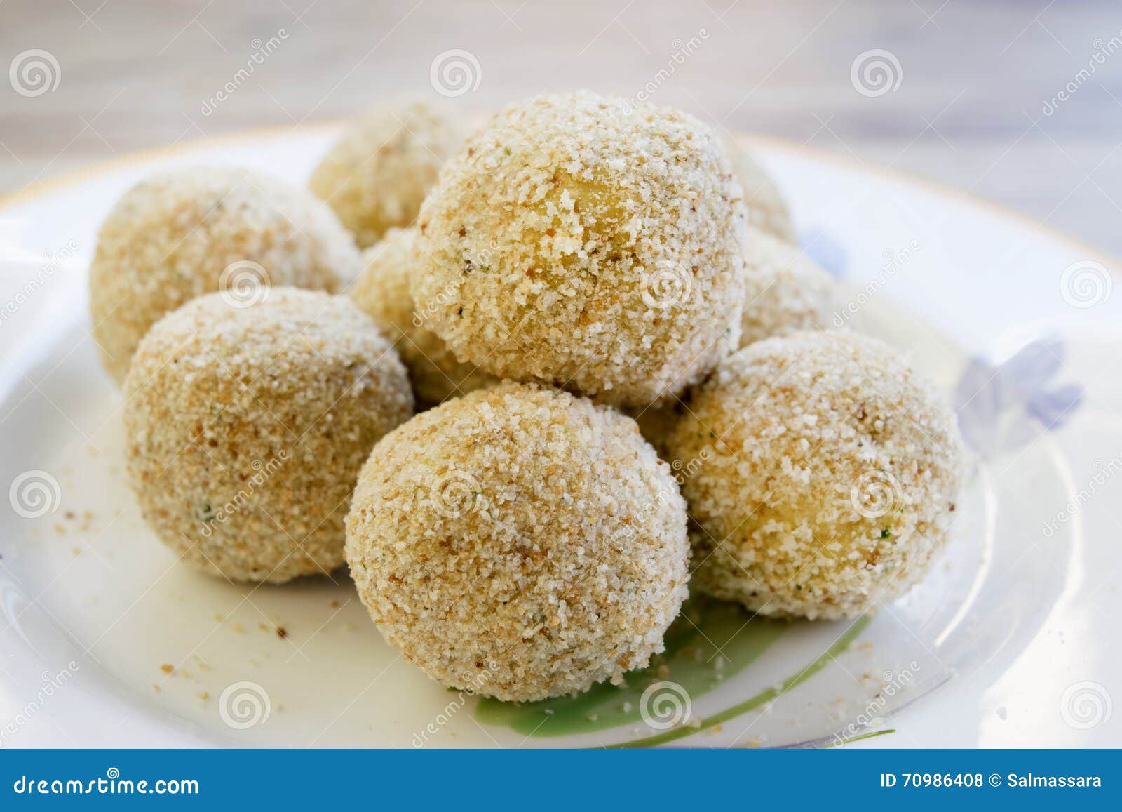 Uncooked chicken meatballs stock photo. Image of hamburger 70986408