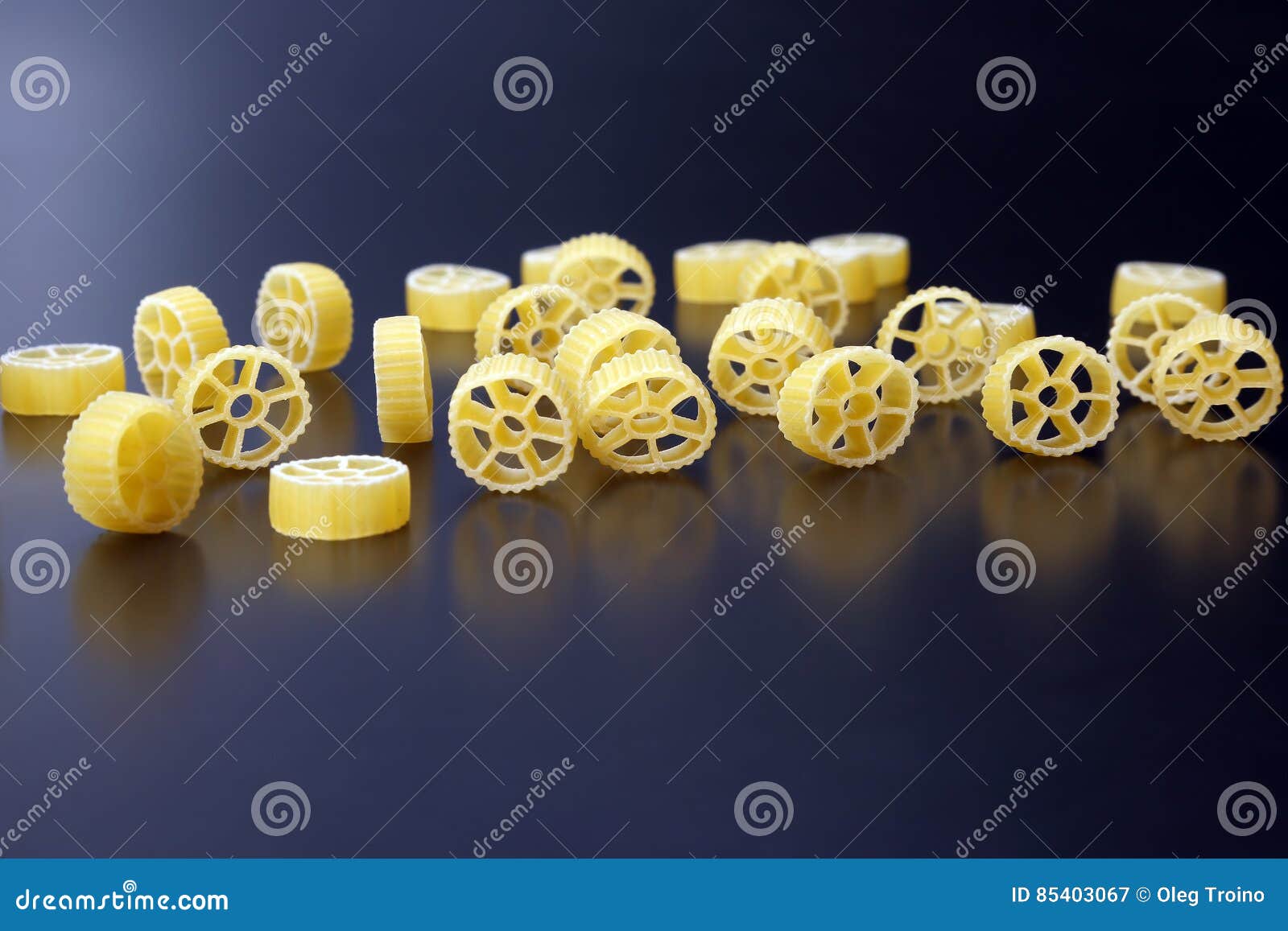 Uncooked Dry Pasta in the Shape of a Wheel Stock Image Image of group