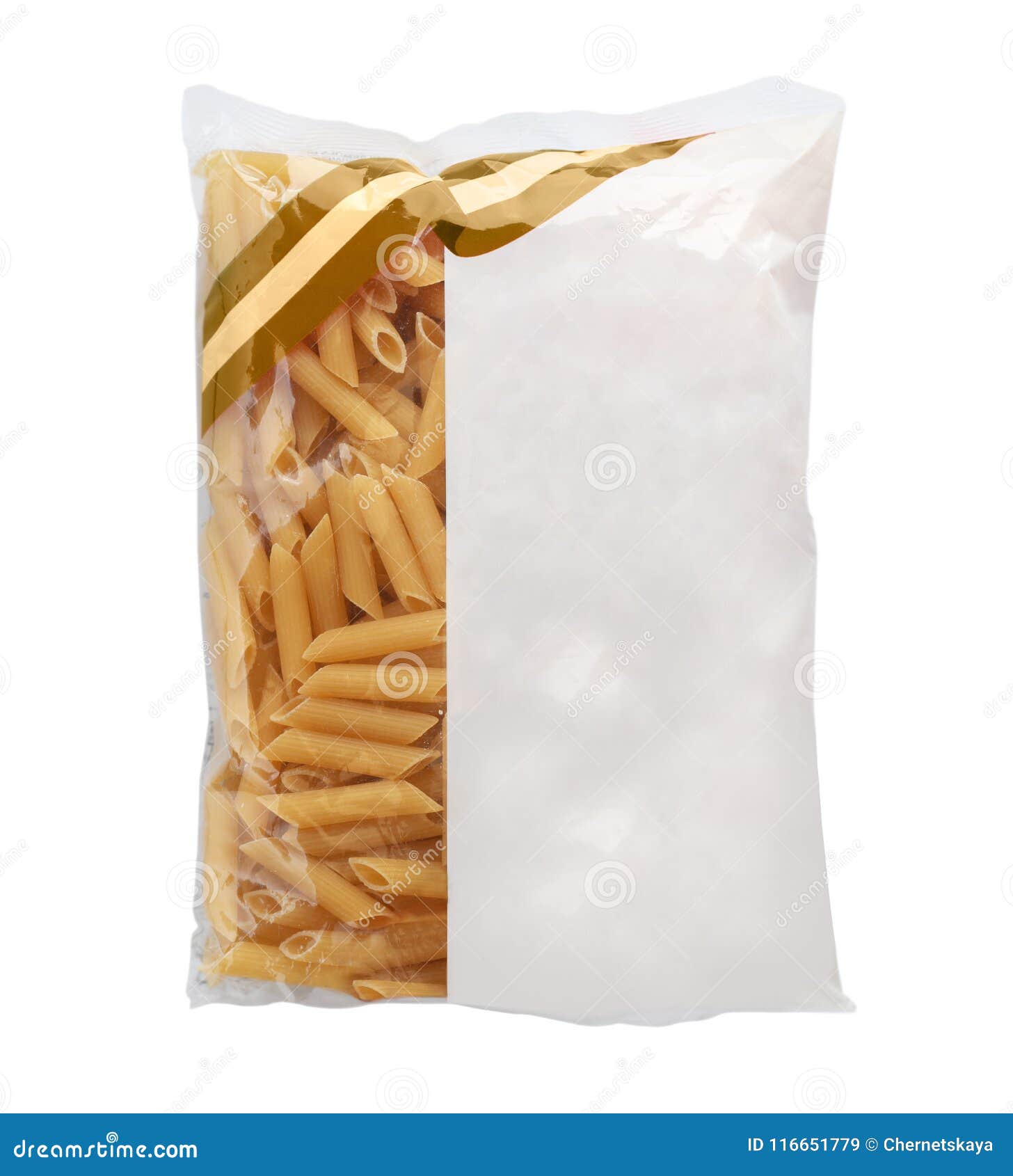 Download Uncooked Penne Pasta In Plastic Bag Stock Image Image Of Packed Dough 116651779 Yellowimages Mockups