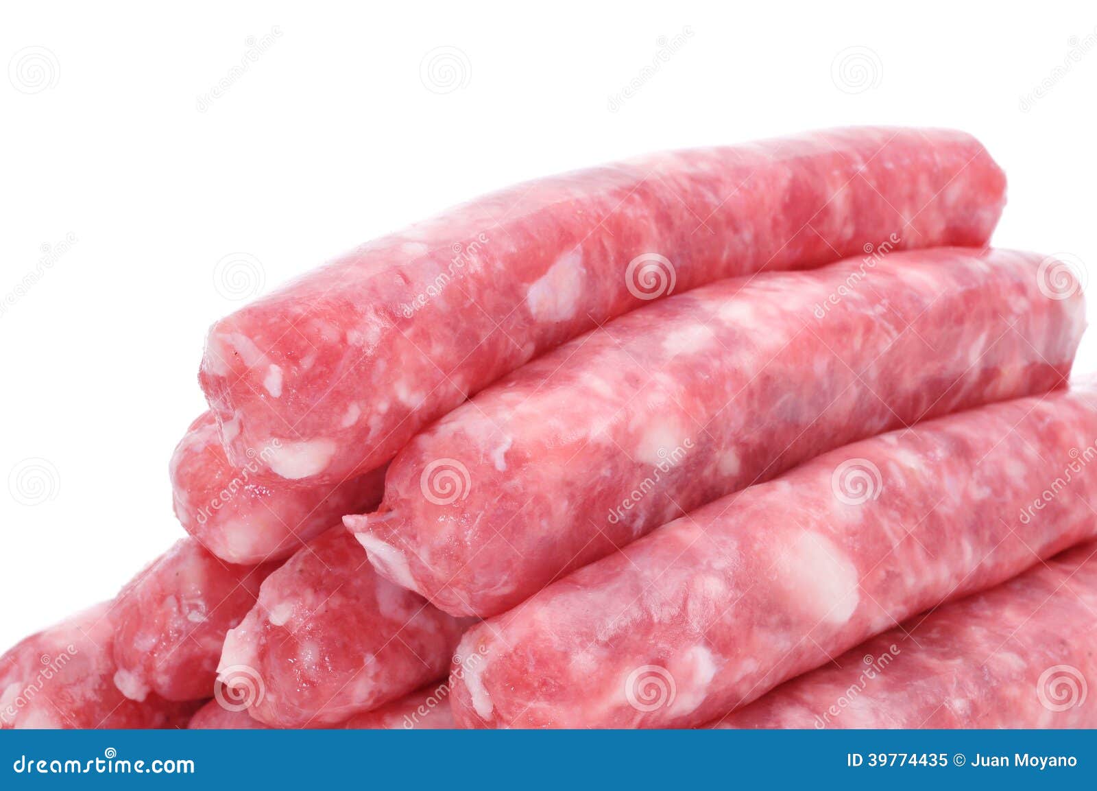Uncooked Pork Meat Sausages Stock Image Image of catalan, catalonia