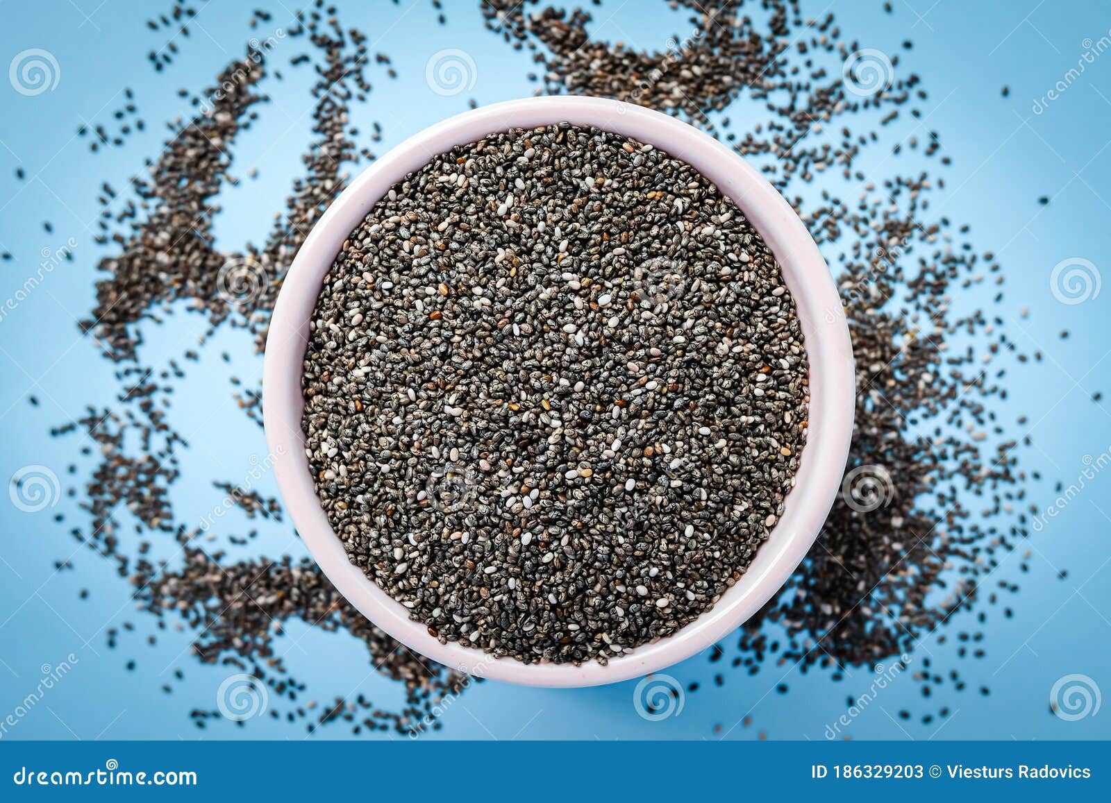 uncooked raw chia seeds in a bowl