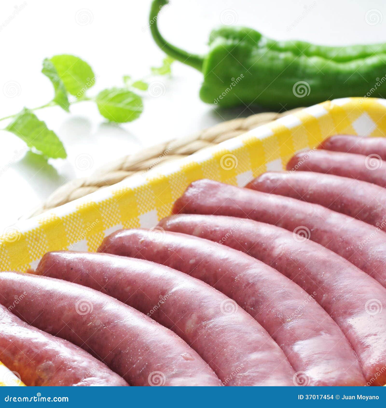 Uncooked sausages stock photo. Image of food, longaniza 37017454