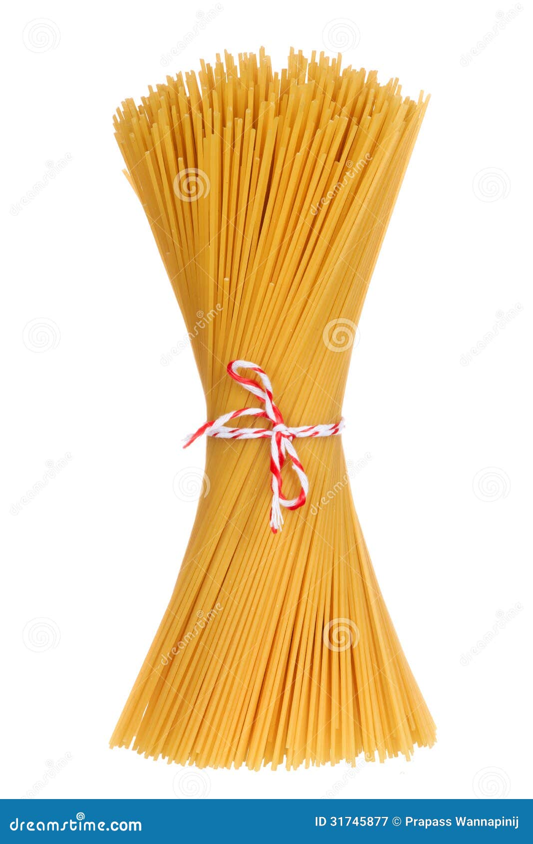 Uncooked Spaghetti Pasta Isolated Royalty Free Stock Photography