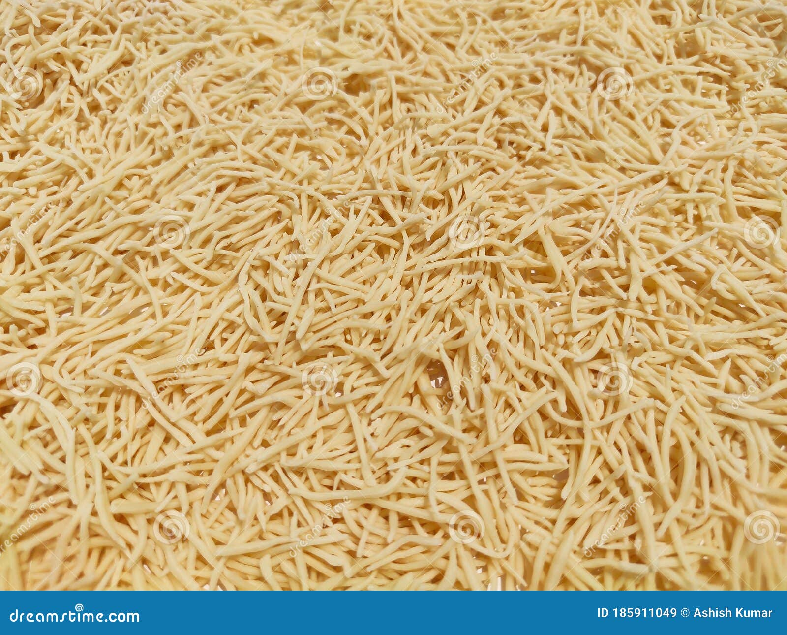 Uncooked Vermicelli Pasta Background Made Using Refined Floor Wheat