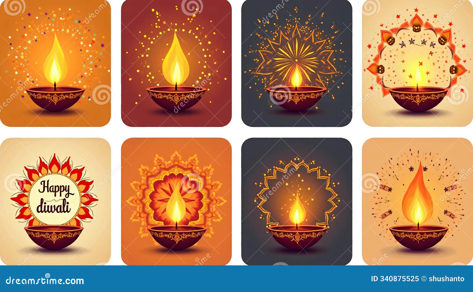 colorful diwali festival wishes with decorative s