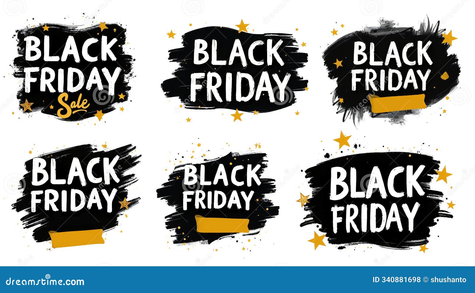 eye-catching black friday promotional graphics set