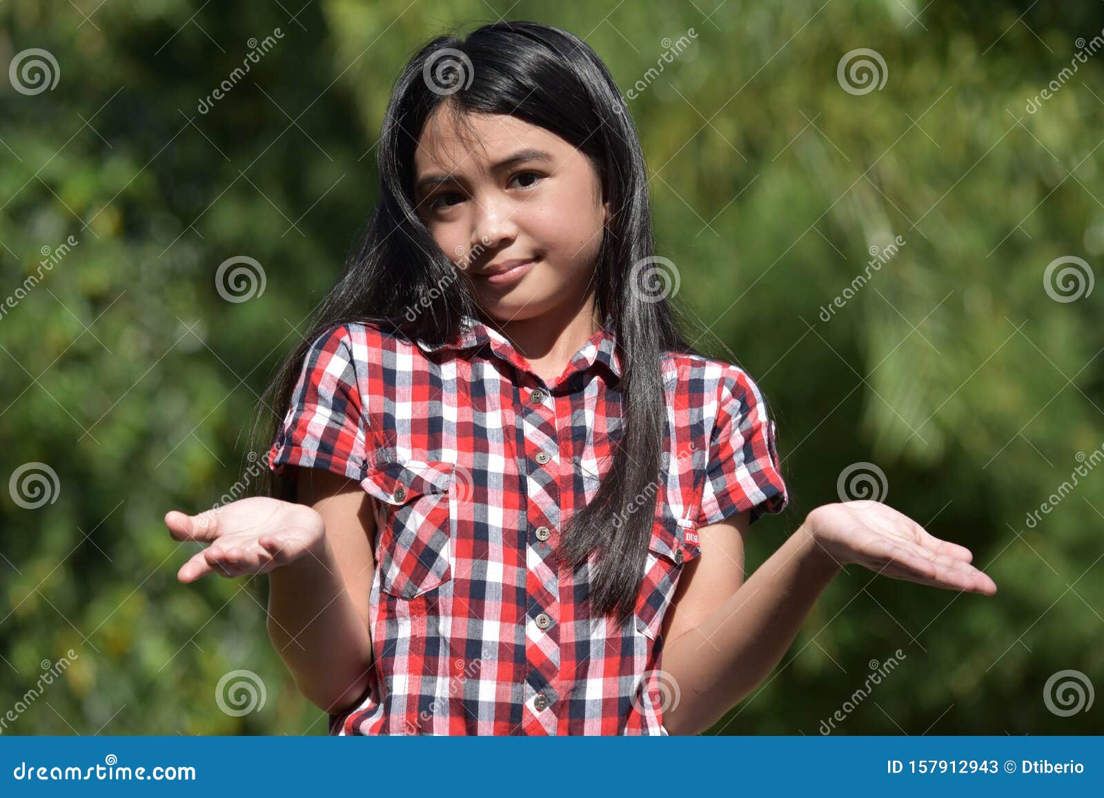 Petite Asian Girl And Happiness Stock Photo - Alamy