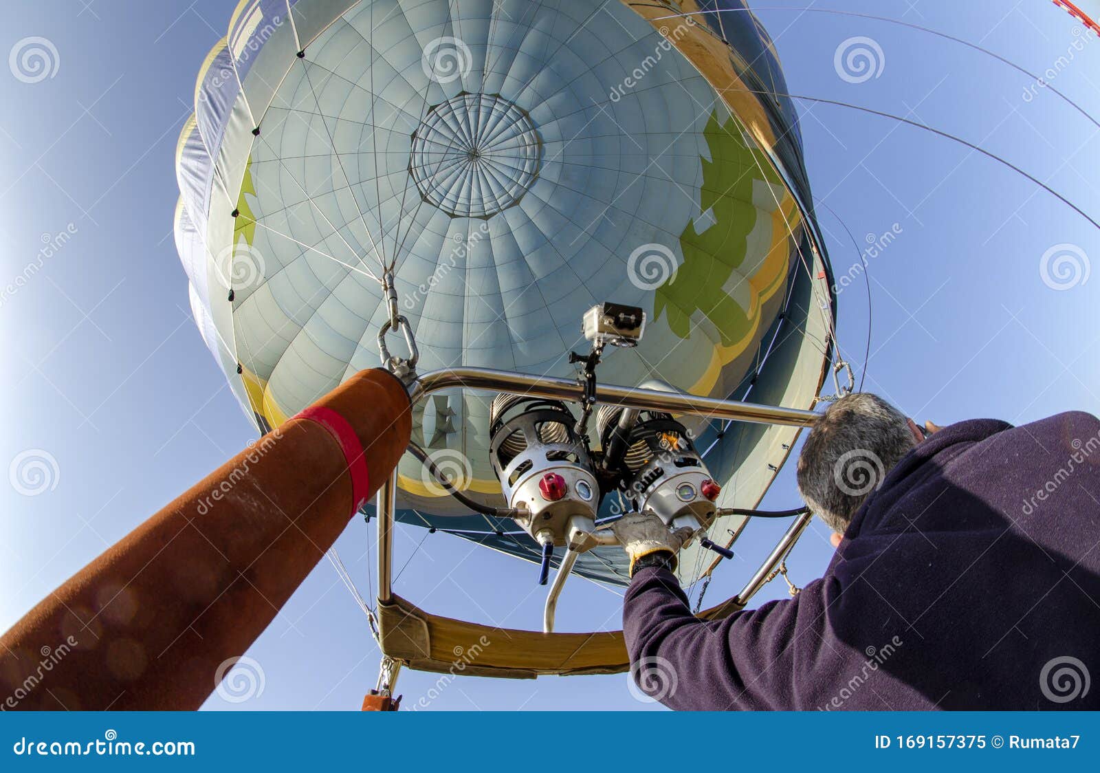 undefined male - pilot of air balloon