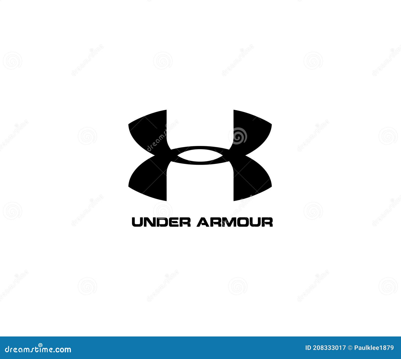 Under Armour Logo Editorial on White Background Editorial Photography of social, isolated: 208333017