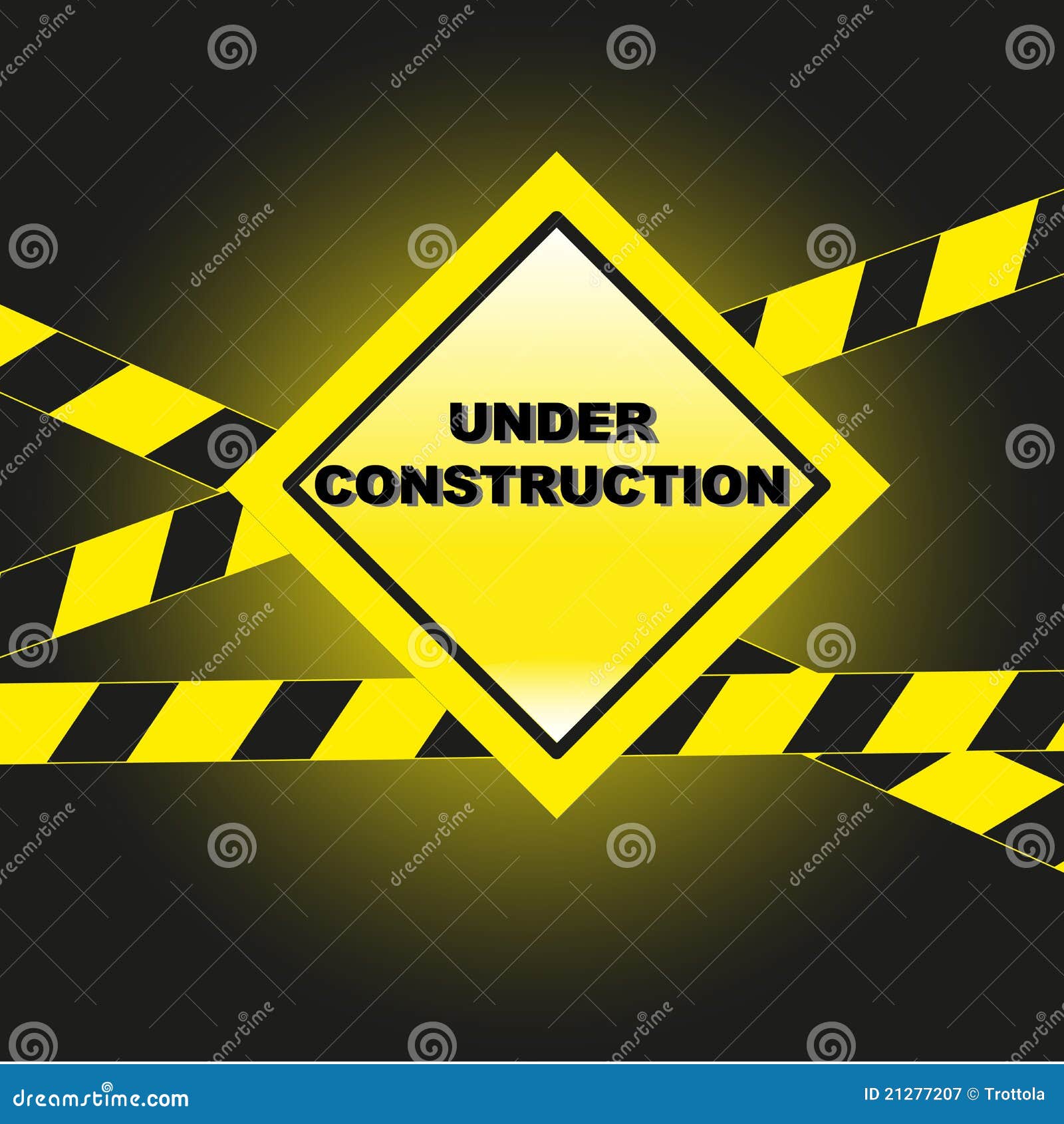 Under construction stock vector. Illustration of warning - 21277207