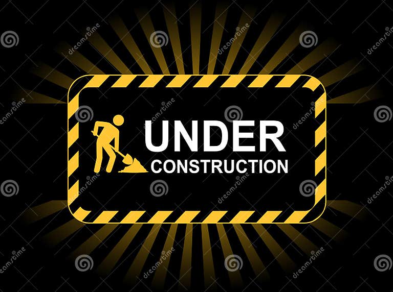 Under construction stock vector. Illustration of icon - 24195083