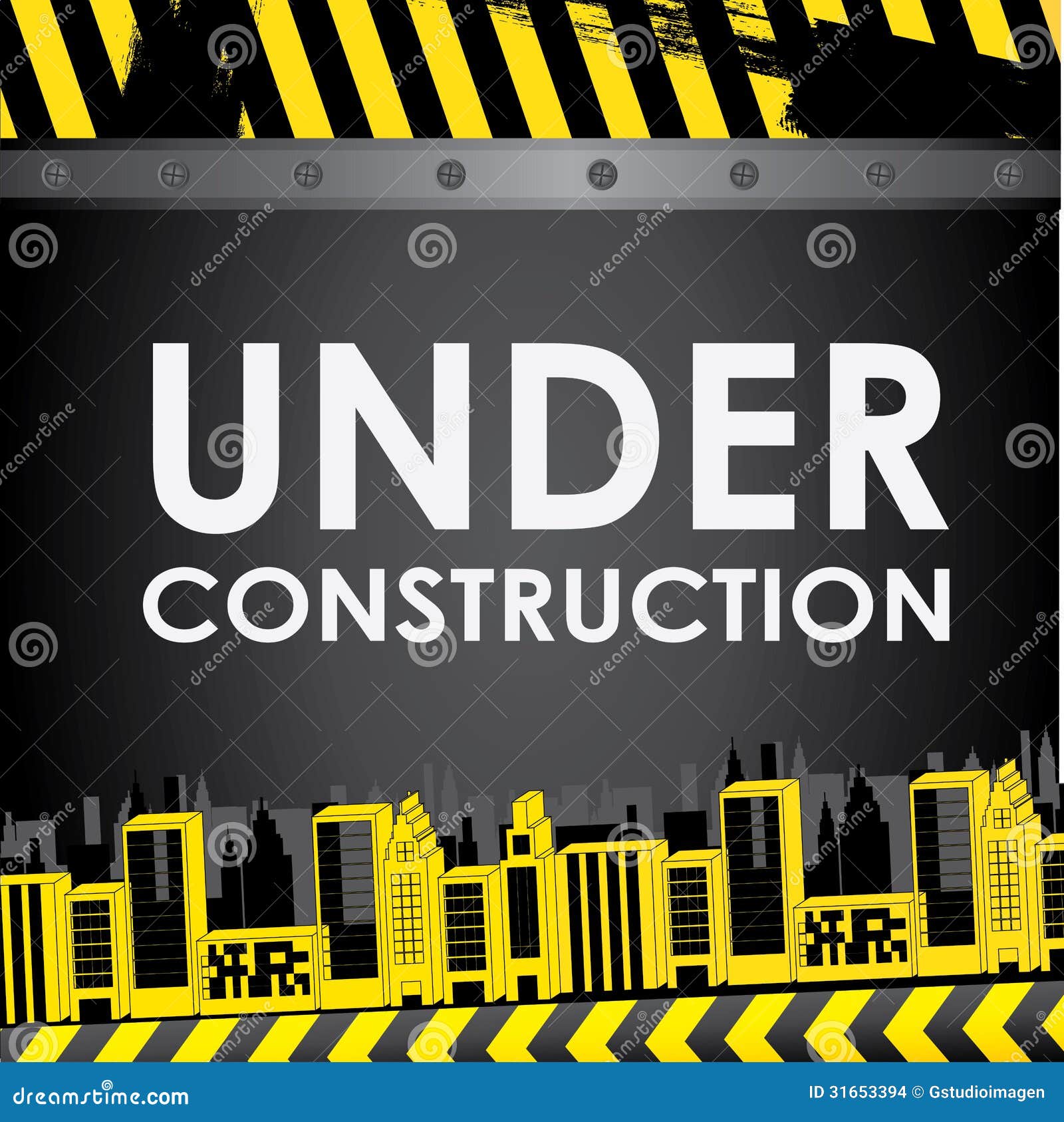 Under construction stock vector. Illustration of city - 31653394