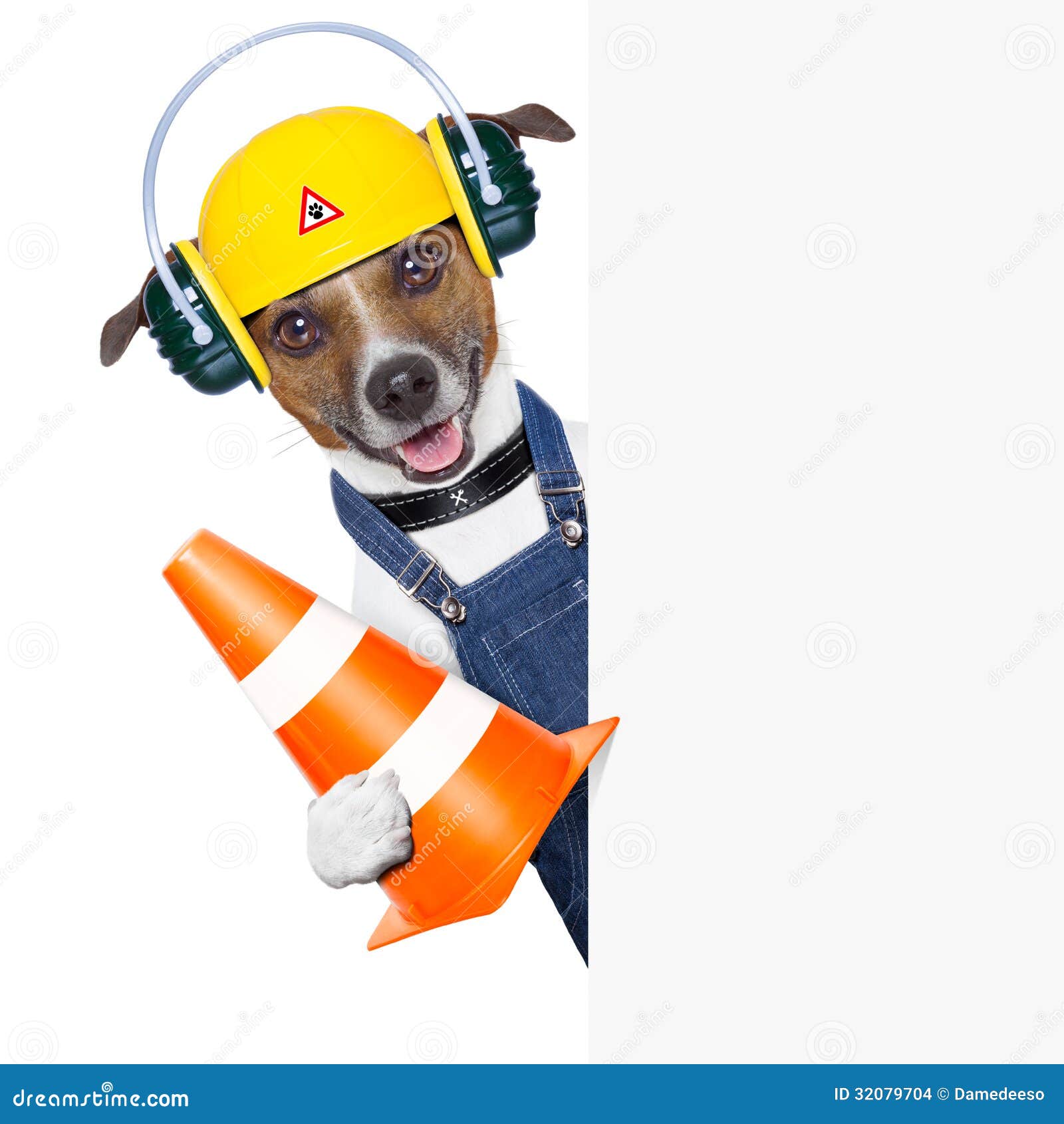 under construction dog