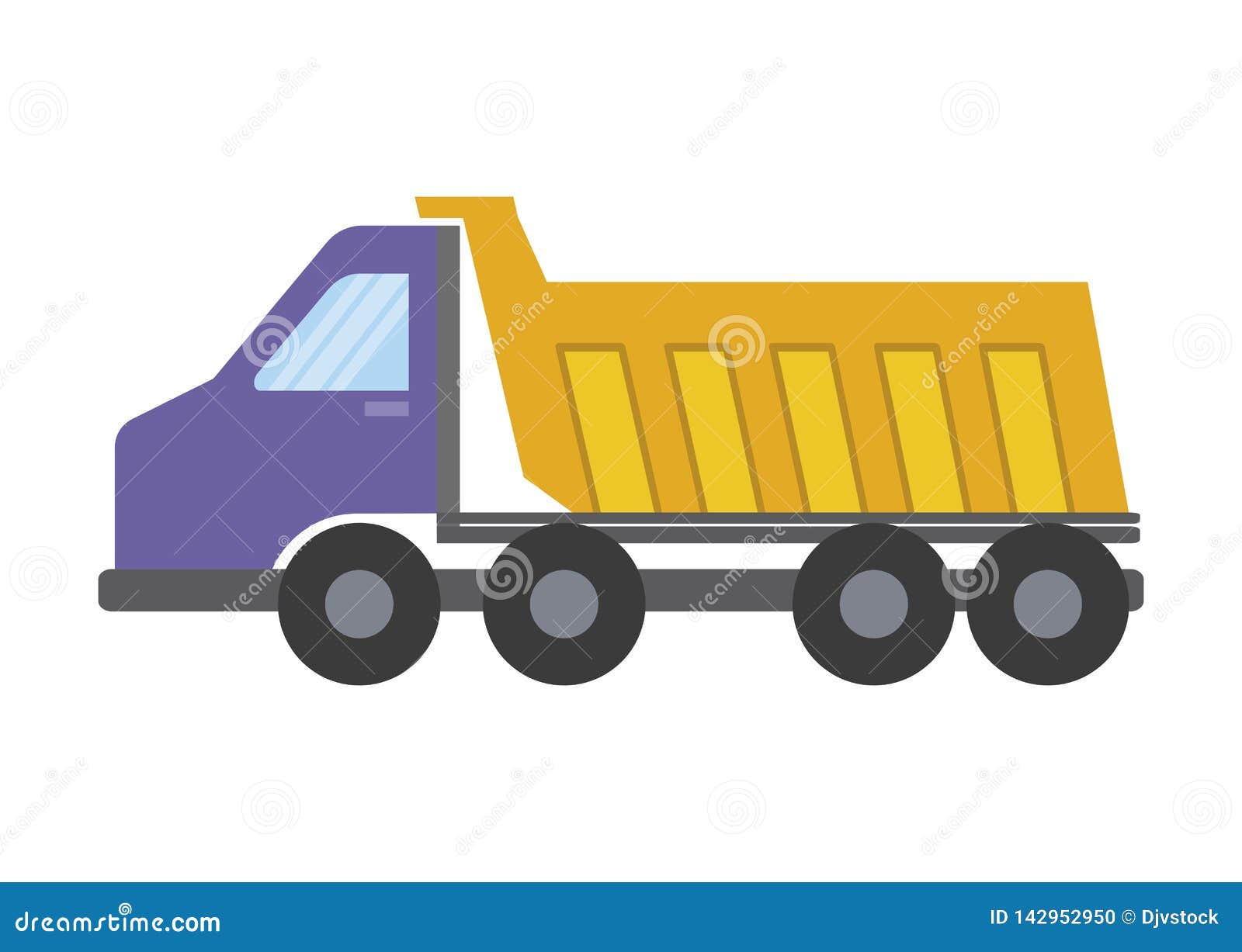 Under Construction Dump Truck Stock Illustration Illustration of