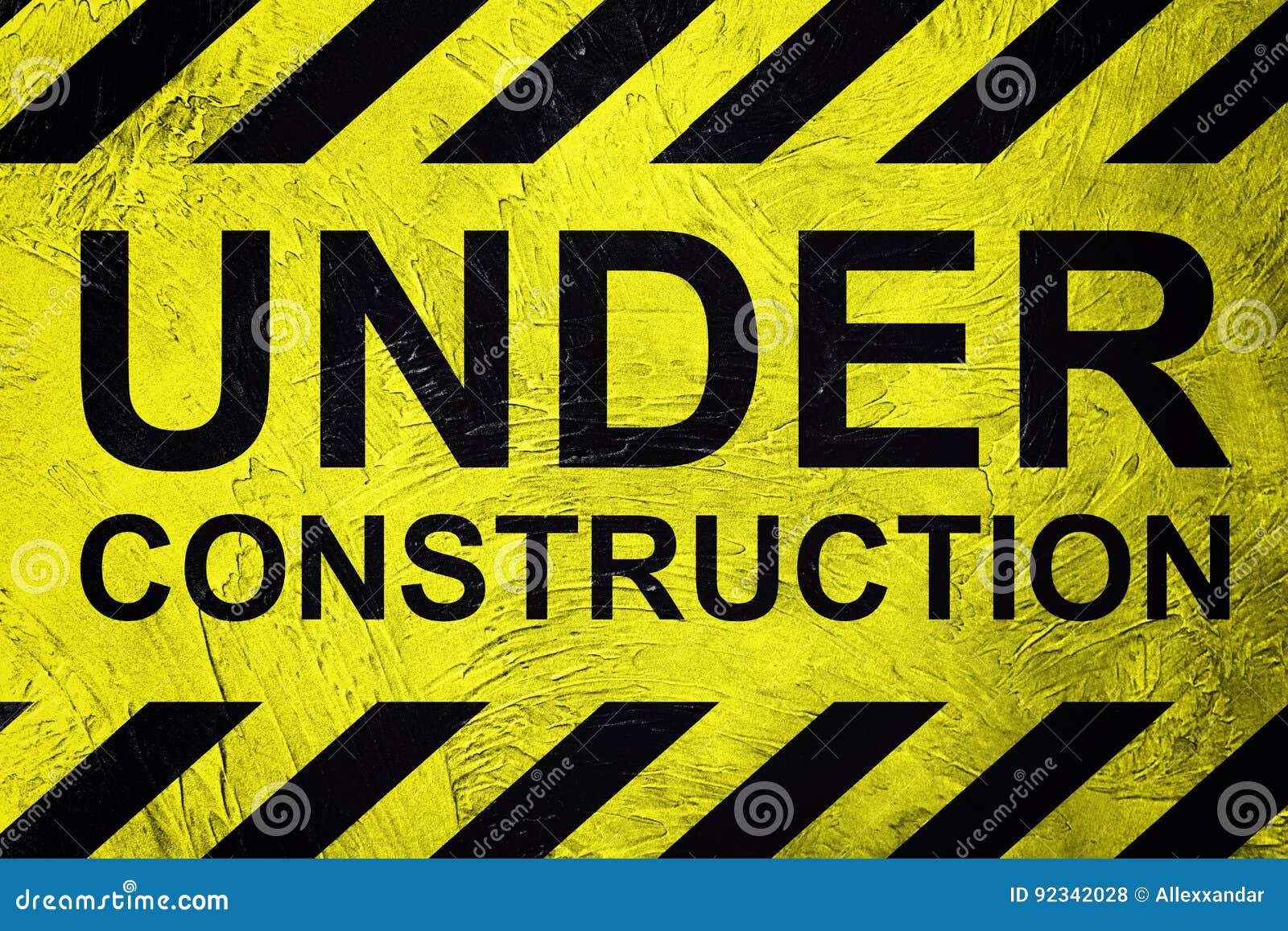 Under Construction Industrial Sign. Retro Style Stock Photo - Image of ...
