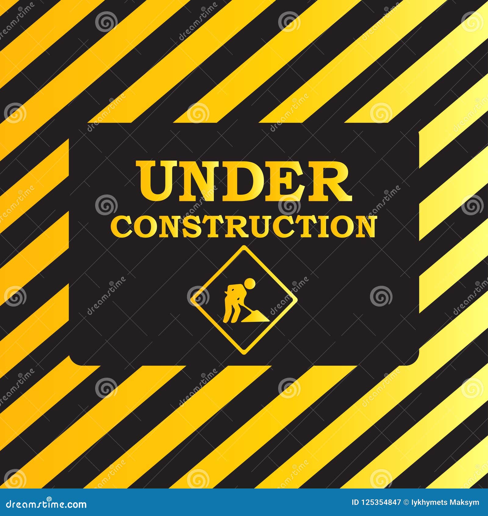 Under Construction Industrial Sign, Vector Illustration. Stock ...