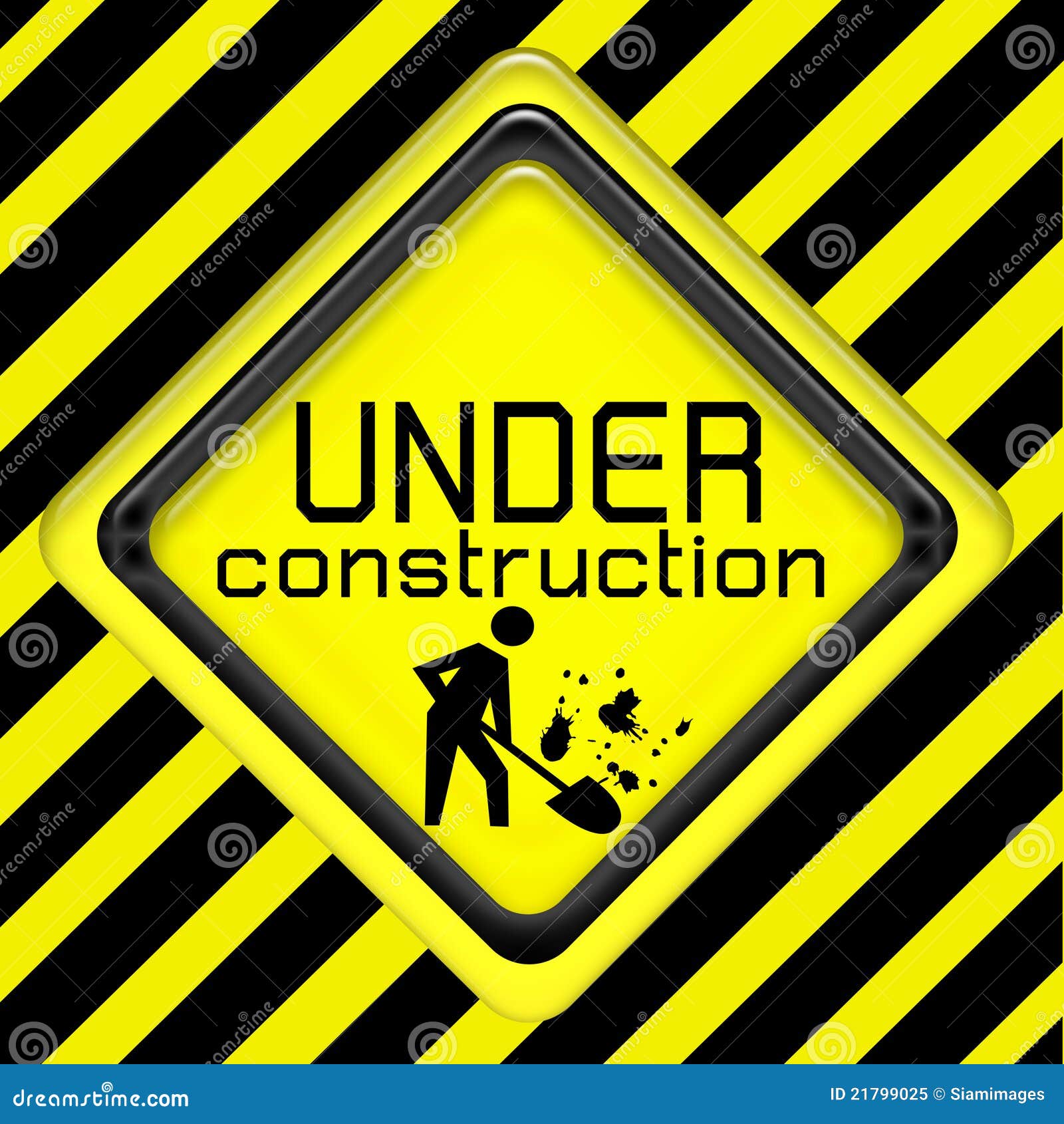 Under construction sign stock illustration. Illustration of street ...