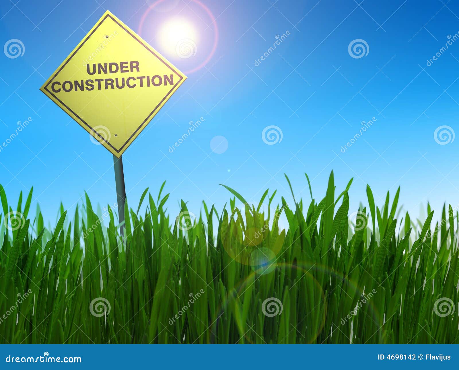 Under construction sign stock photo. Image of information 4698142