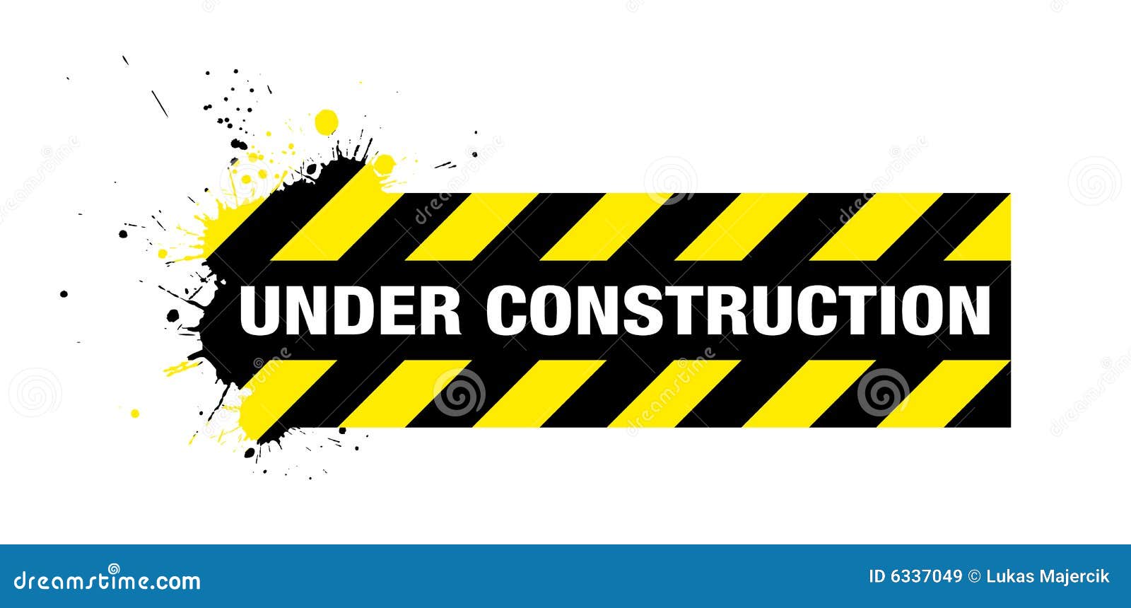 Under construction sign stock vector. Illustration of real - 6337049