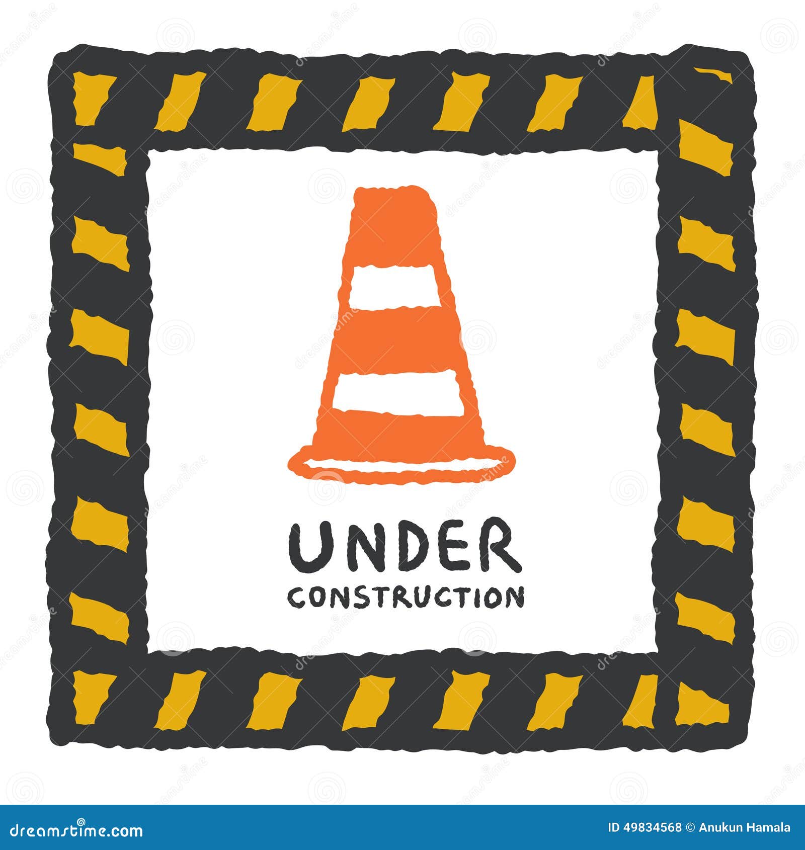 Under Construction Sign in Cartoon Style Stock Vector - Illustration of ...
