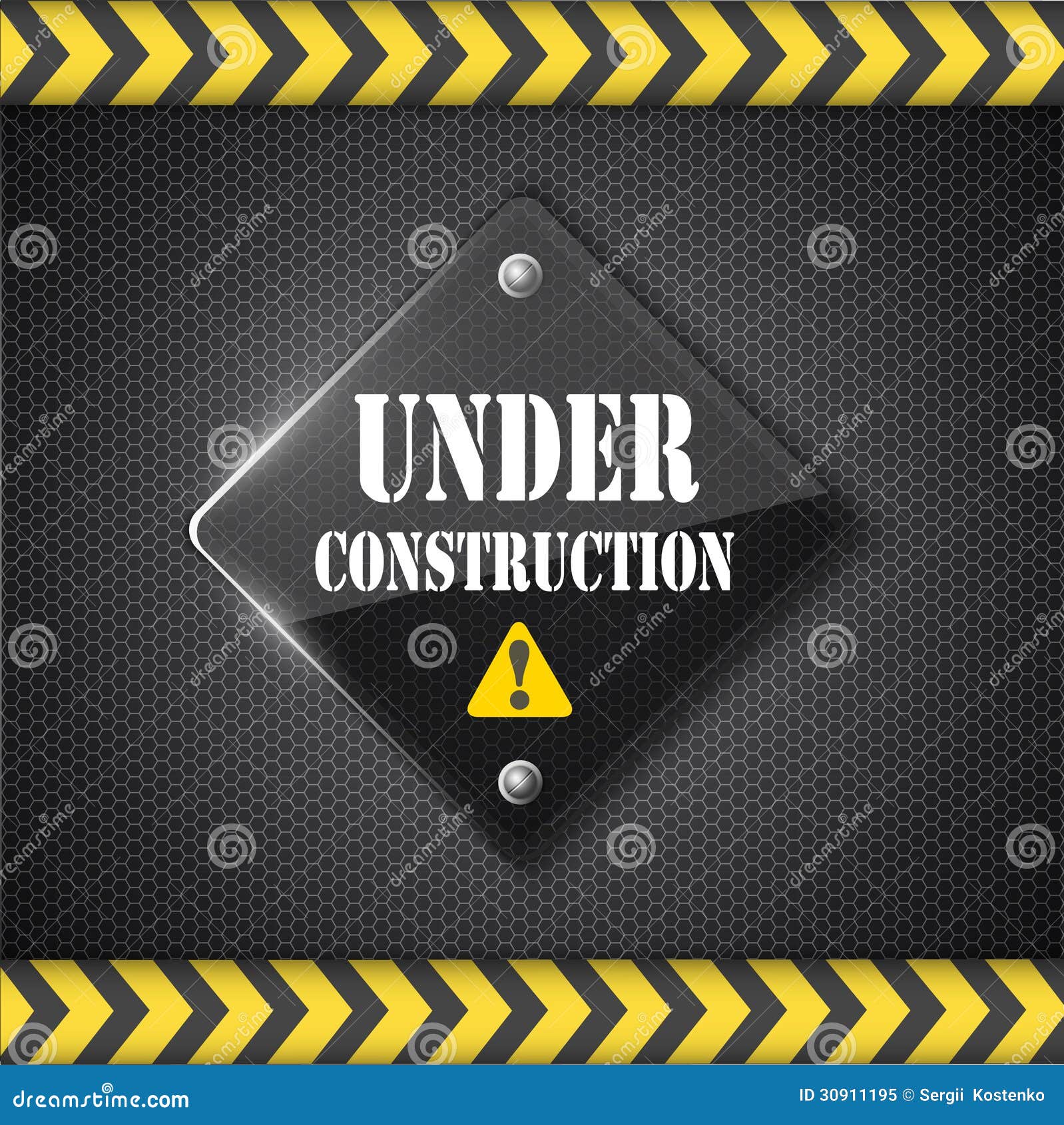 Under construction sign stock vector. Illustration of danger - 30911195