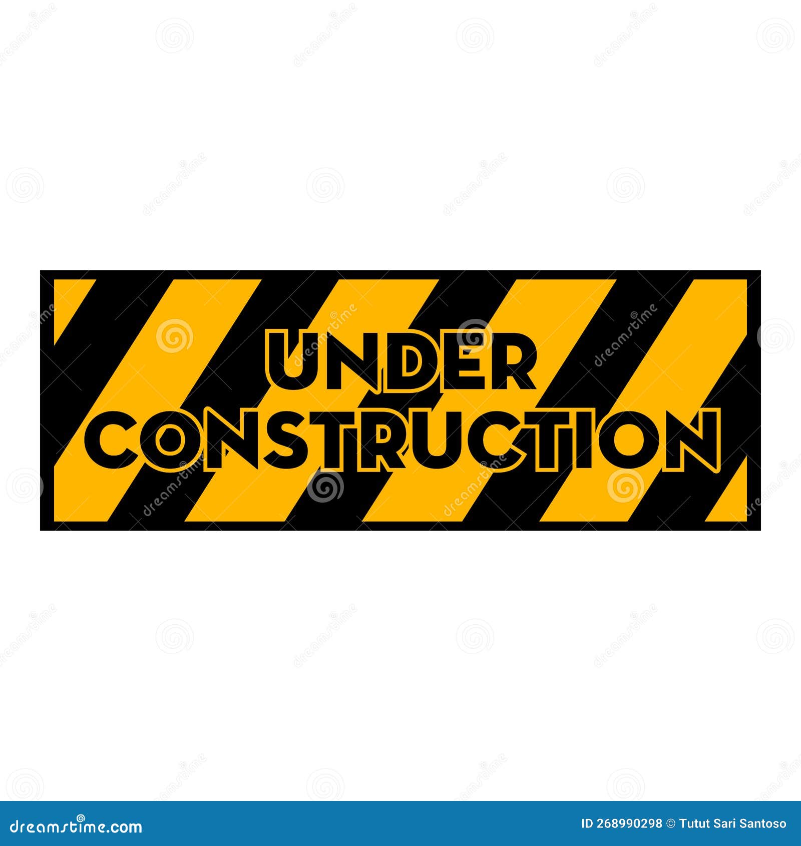 Under construction sign stock vector. Illustration of warning 268990298