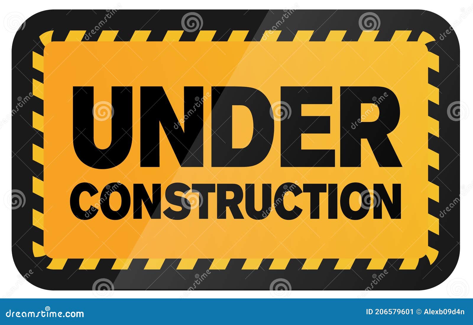 Under Construction Sign stock vector. Illustration of abstract - 206579601