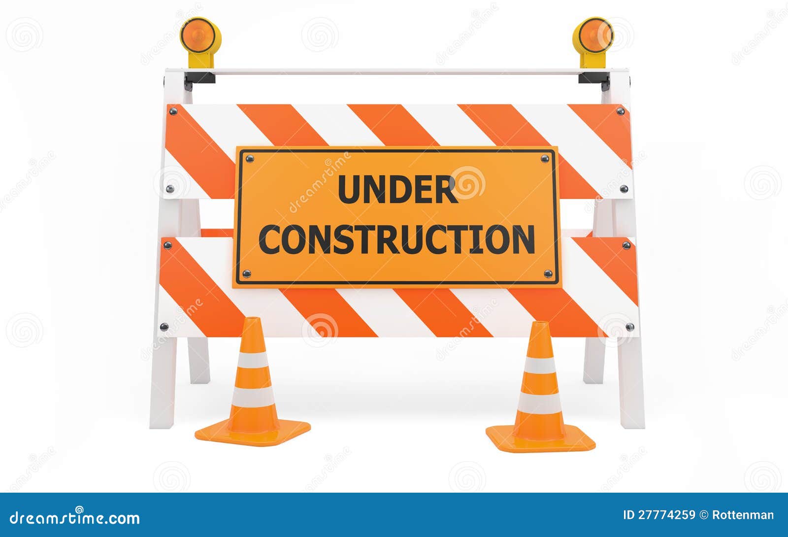 under construction traffic barricade