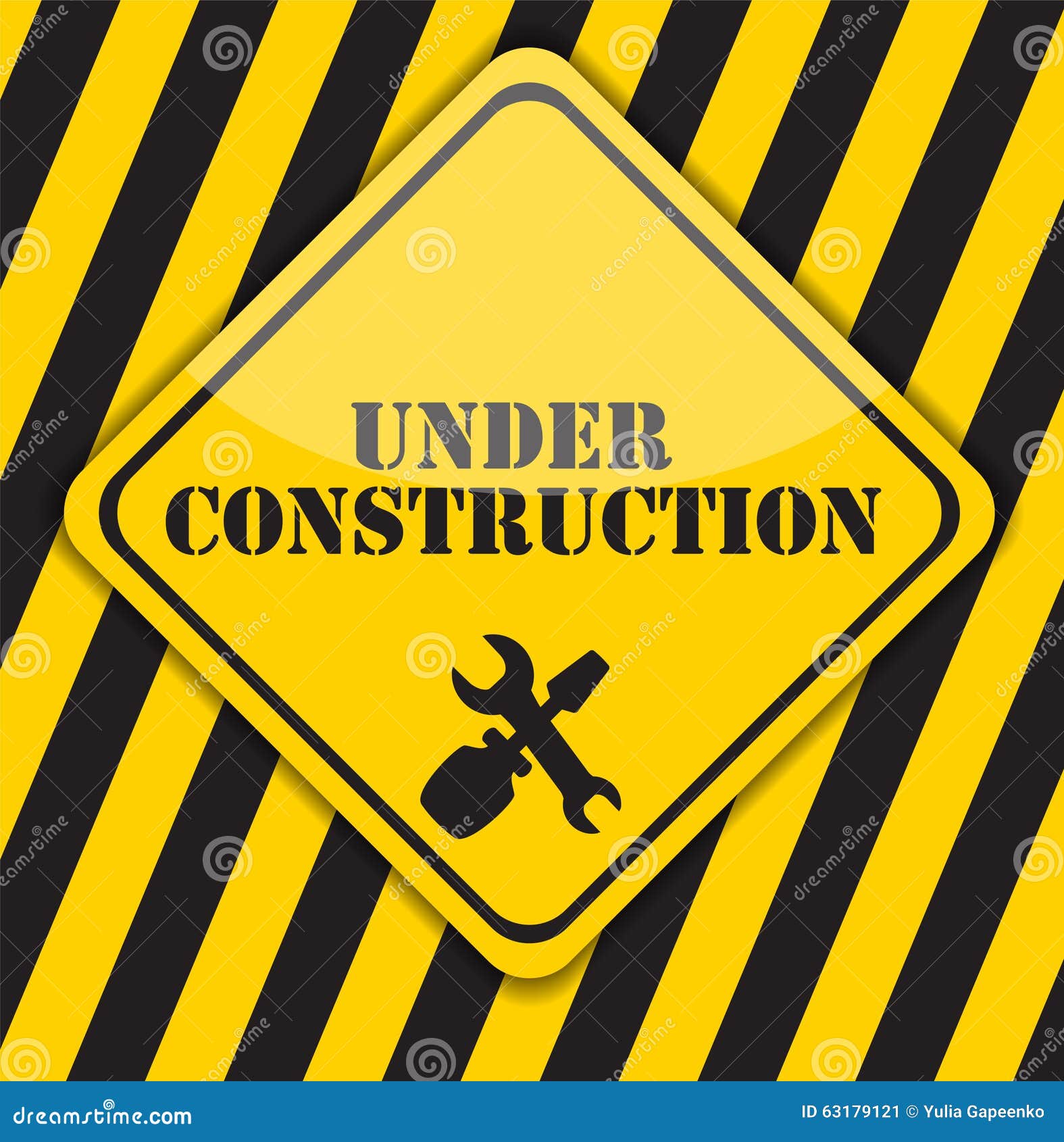 Under Construction. Vector Illustration Stock Vector - Illustration of ...