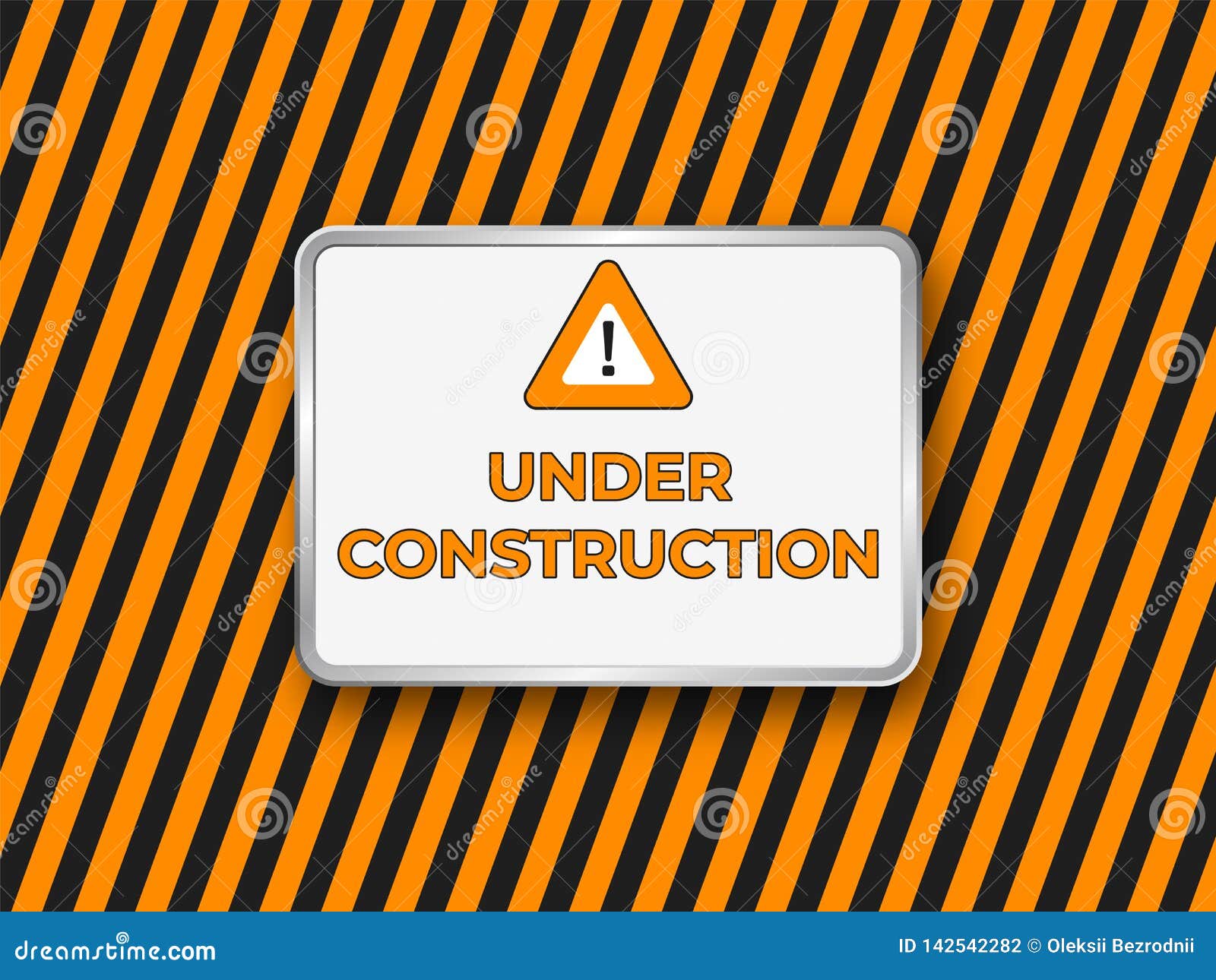 Under Construction Website Banner Stock Vector - Illustration of repair ...