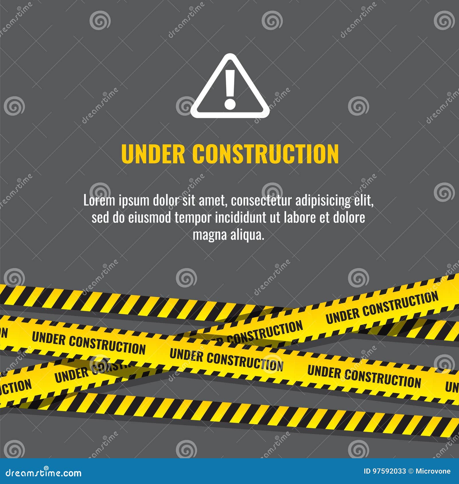 Under Construction Website Page with Black and Yellow Striped Borders ...