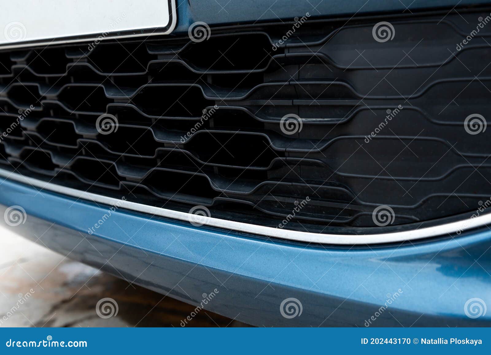 Under Hood Radiator Grill of Front of the Car. Stock Photo Image of