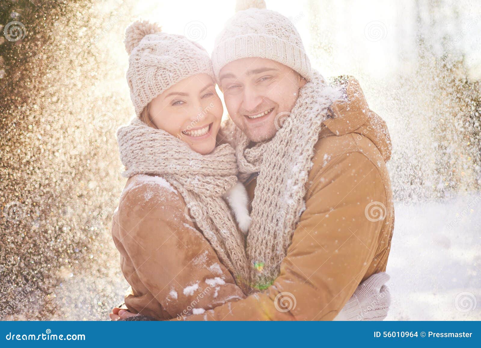 Under snowfall stock photo. Image of snow, snowfall, adult 56010964