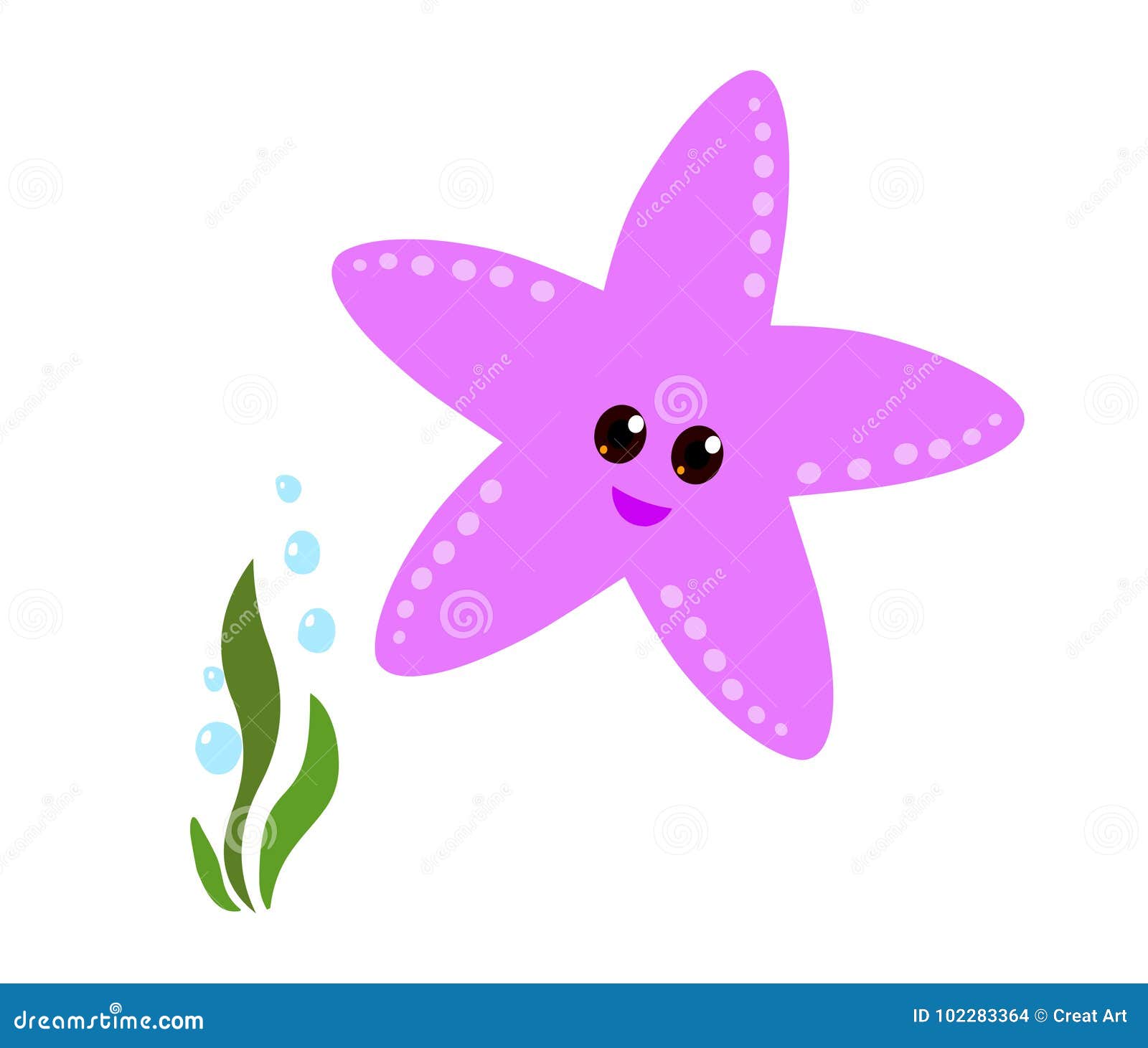 Star fish cartoon stock illustration. Illustration of animal - 102283364
