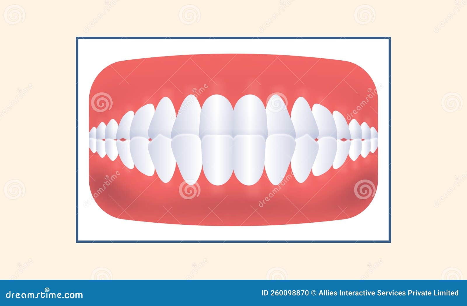 Underbite Teeth Jaw Icon Over Yellow Stock Illustration Illustration