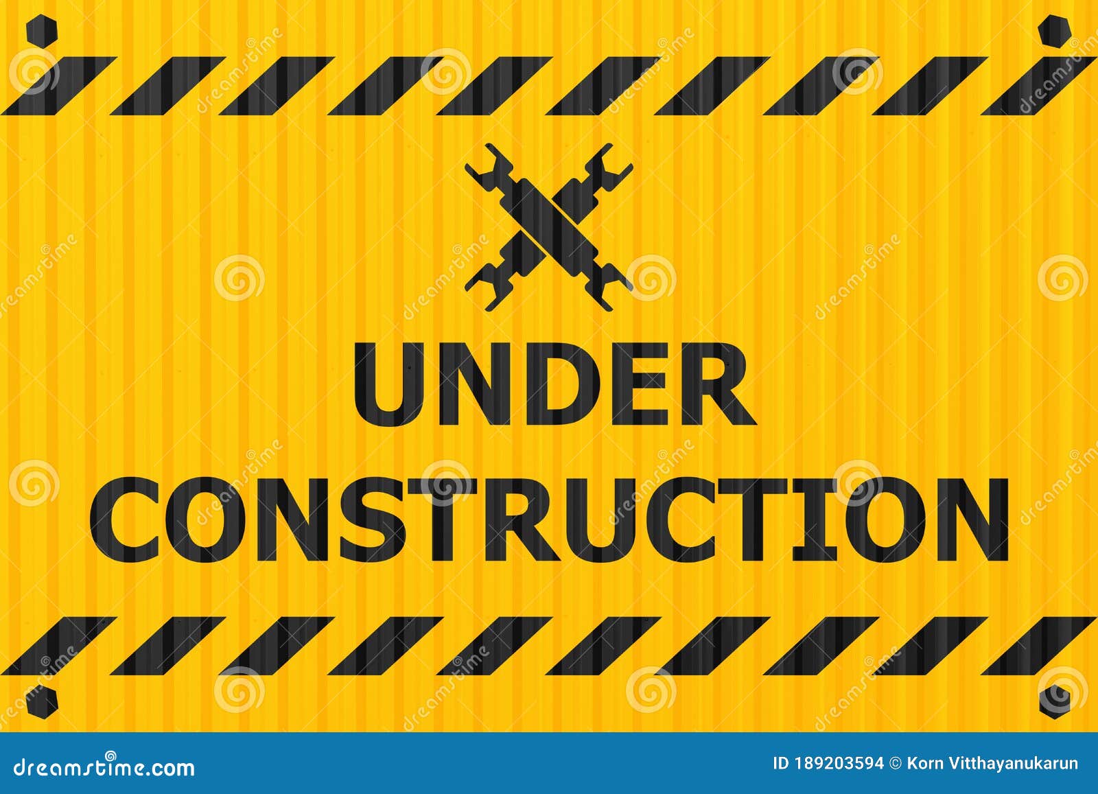 Underconstruction Banner Logo Label for Construction Site or Website ...