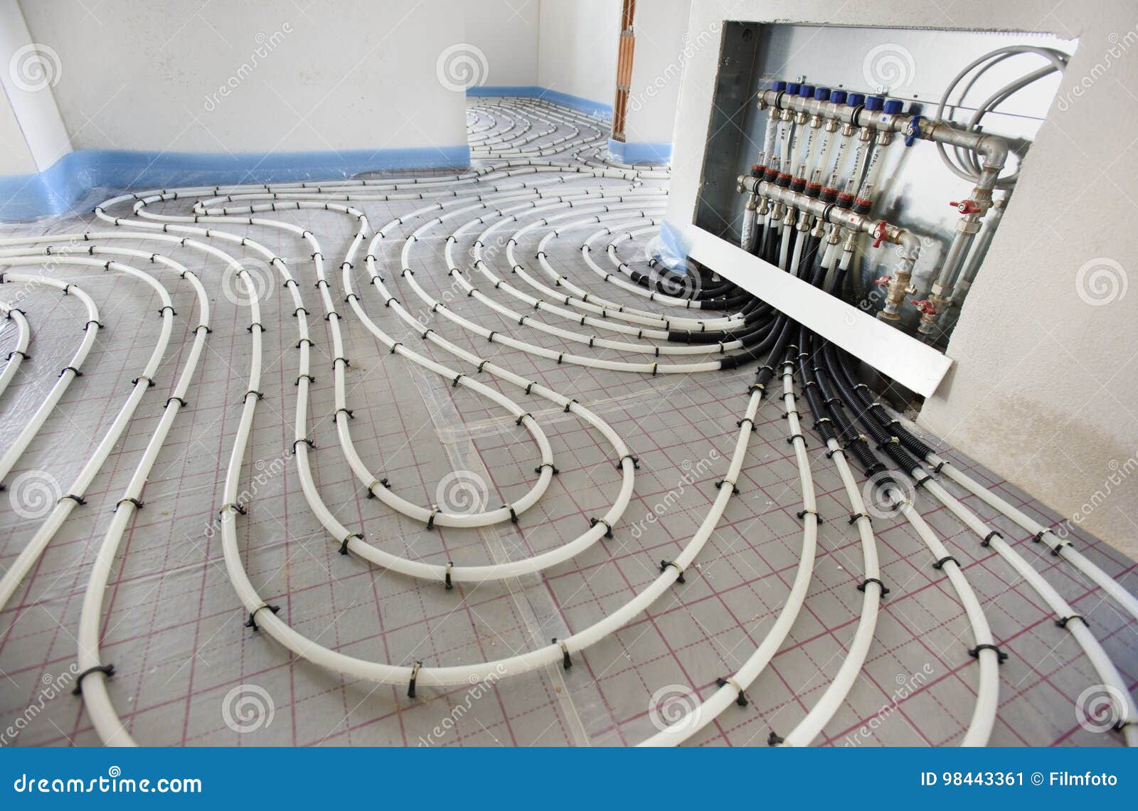 Underfloor Heating in Construction Stock Image Image of room