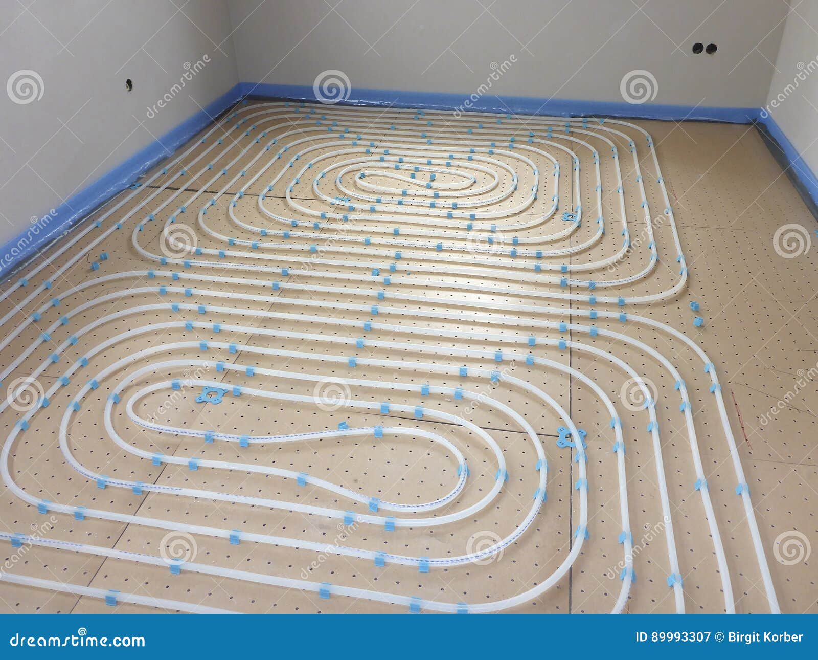 Underfloor Heating System in a New House Stock Image Image of site