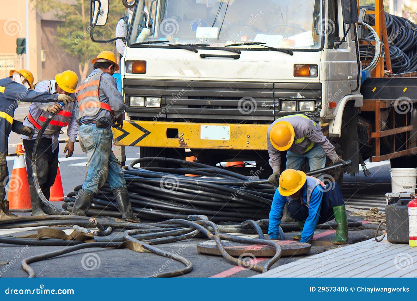 Underground Cable Laying Works Editorial Photo Image of division