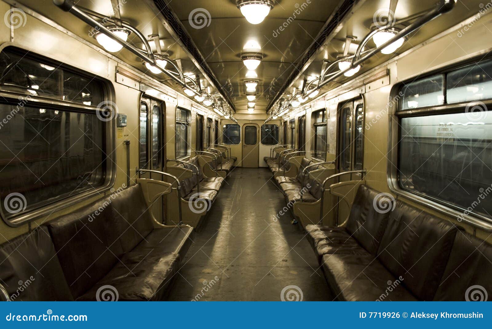 Underground coach stock photo. Image of departure, lighting 7719926