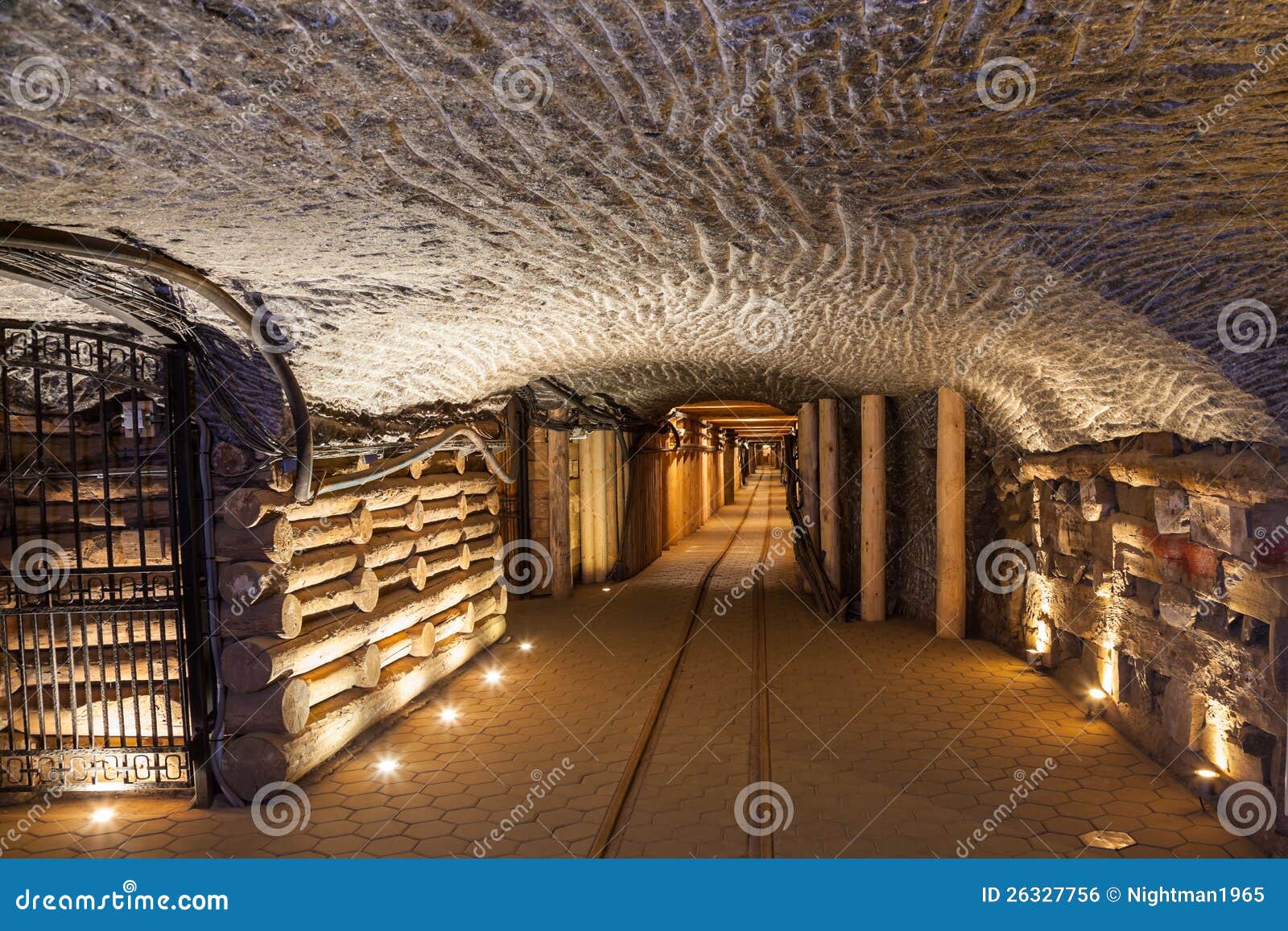 Underground Corridor in the Wieliczka, Poland Editorial Photo Image
