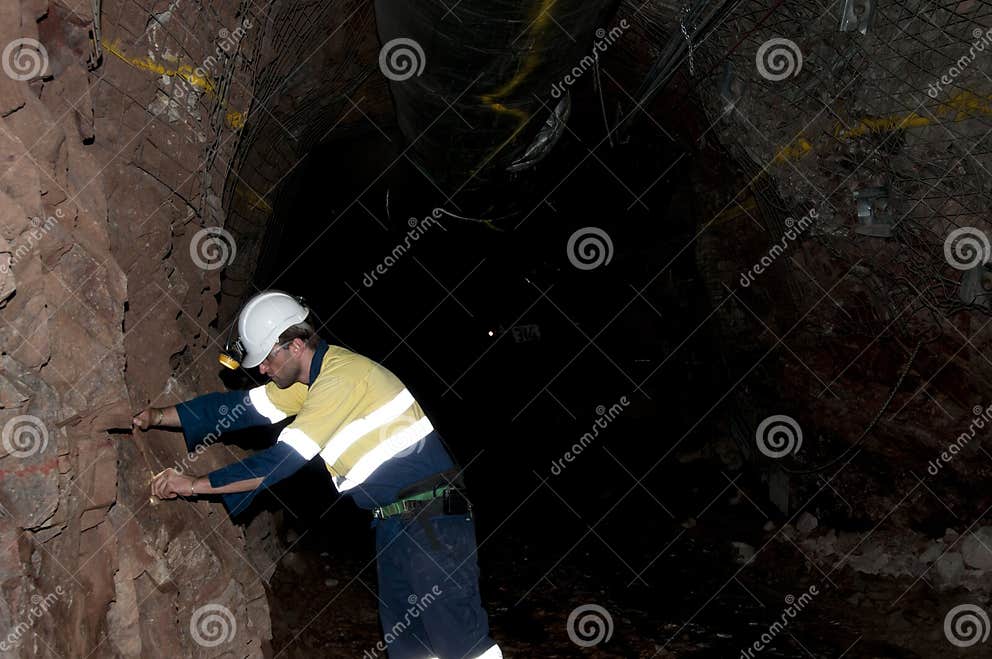 Underground geologist stock photo. Image of engineering 103166568