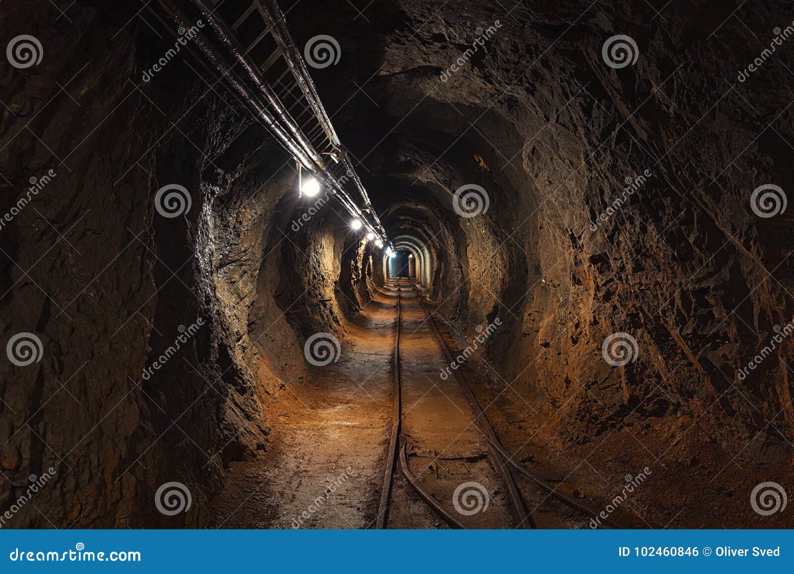 underground mine passage angle shot