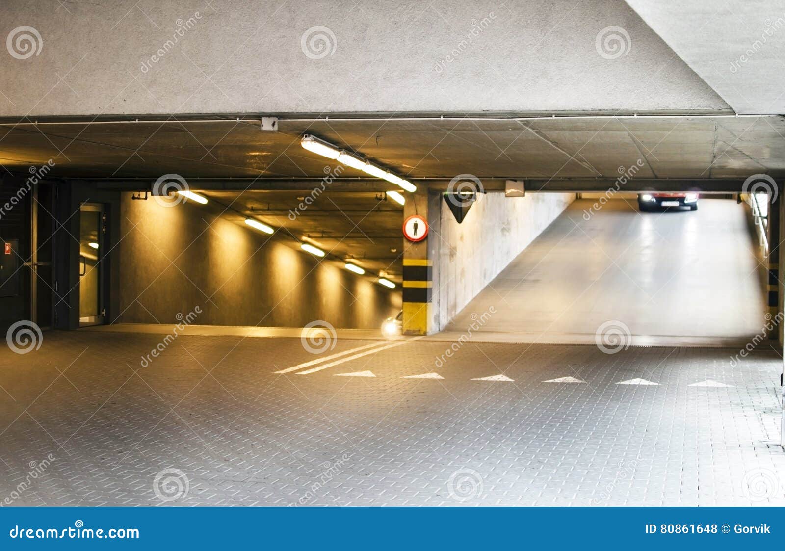 Underground Parking for Car Lighting Stock Photo Image of drive